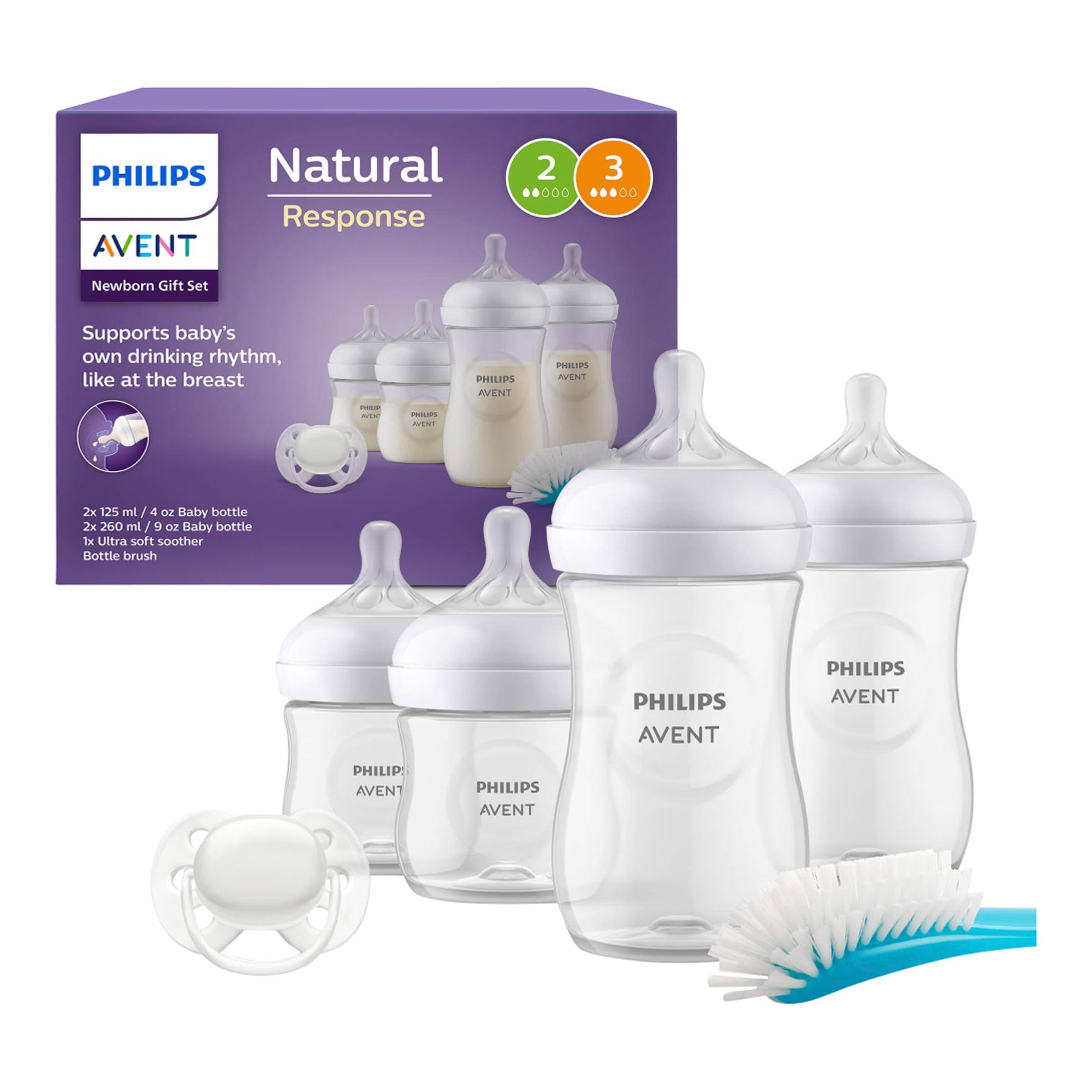 Philips Avent 6-tlg. Starter-Set, Natural Response, Flaschen, ab Geburt