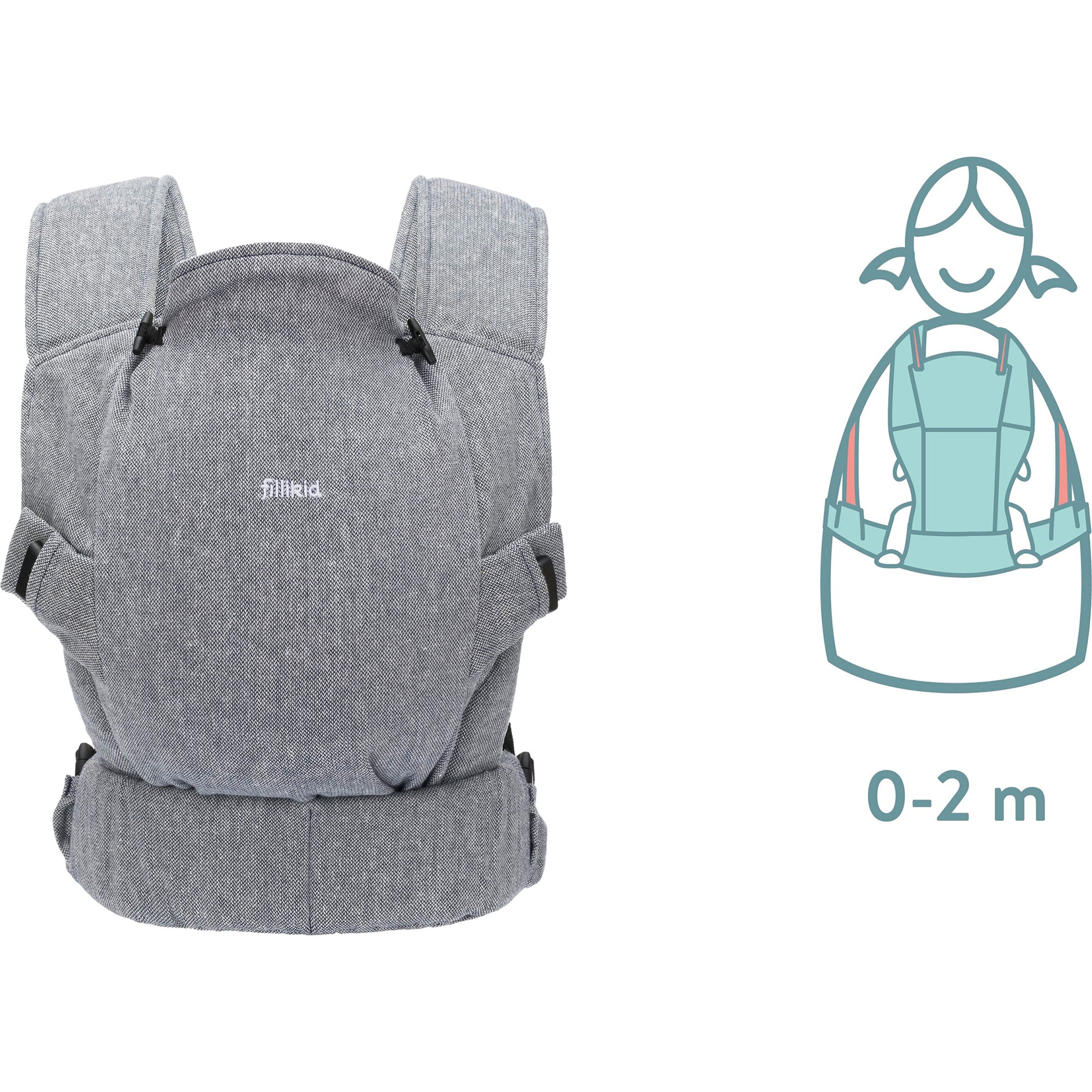 Fillikid Babytrage Natural, 2 Tragepositionen