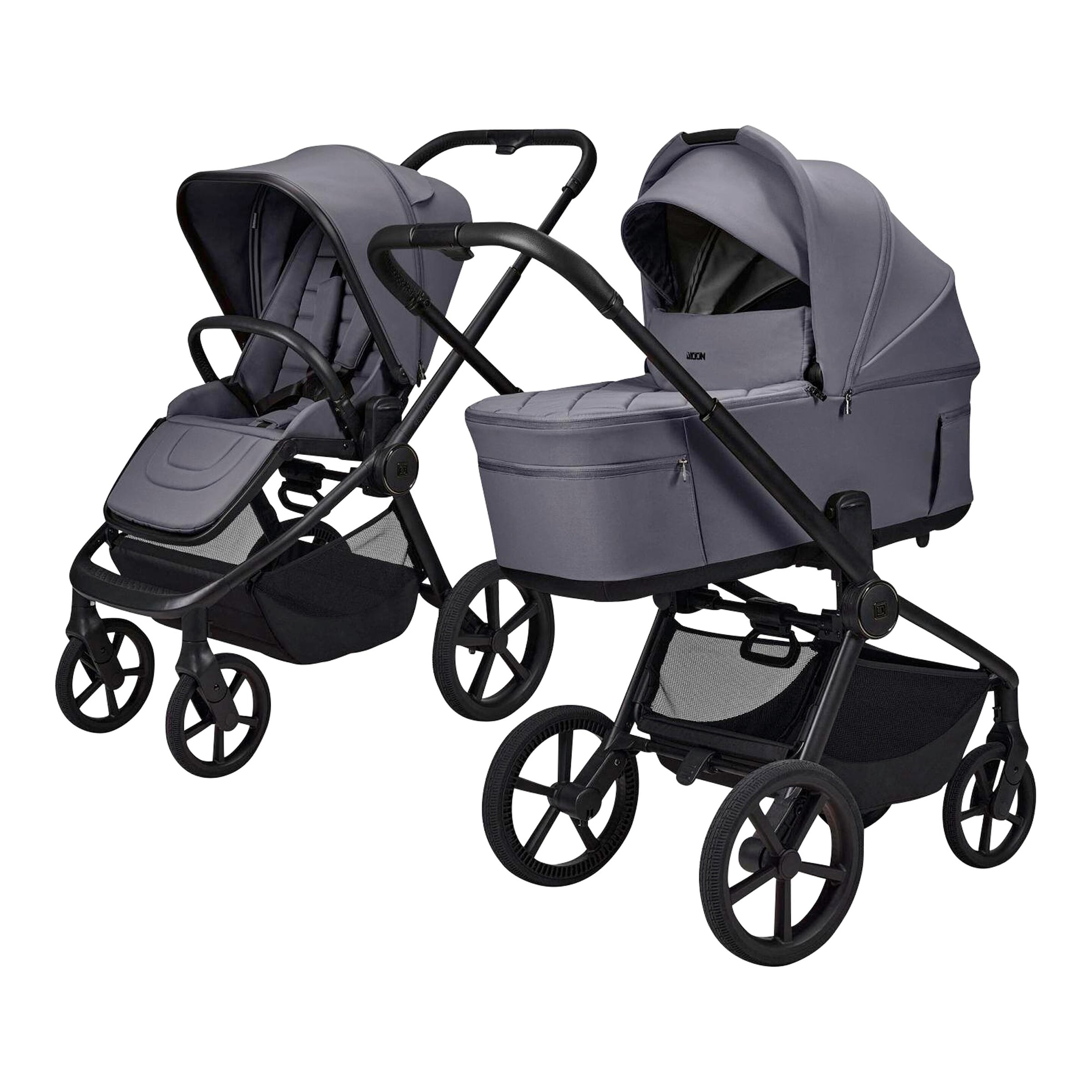 Moon Diamond Kombikinderwagen Resea FOLD Trio-Set inkl. Babyschale Cosmo 2.0 grau
