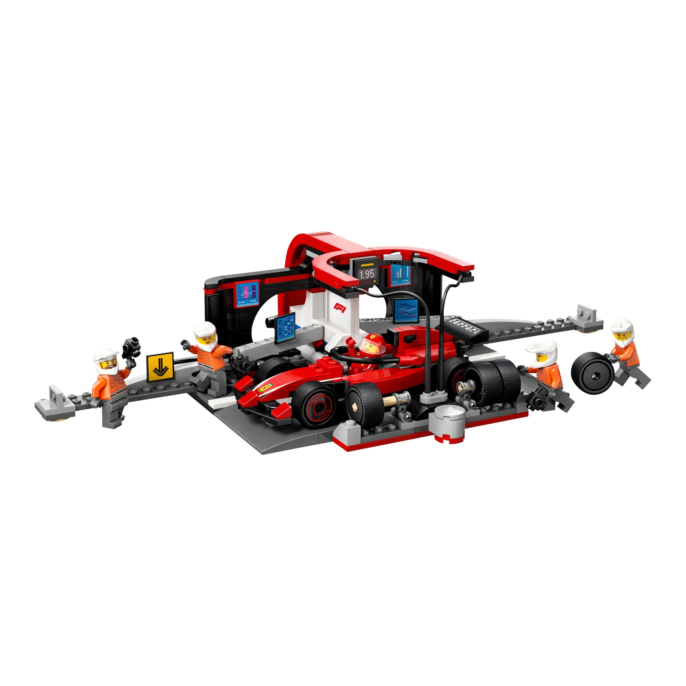 Lego® City 60443 F1® Boxenstopp mit Boxencrew und Ferrari Flitzer
