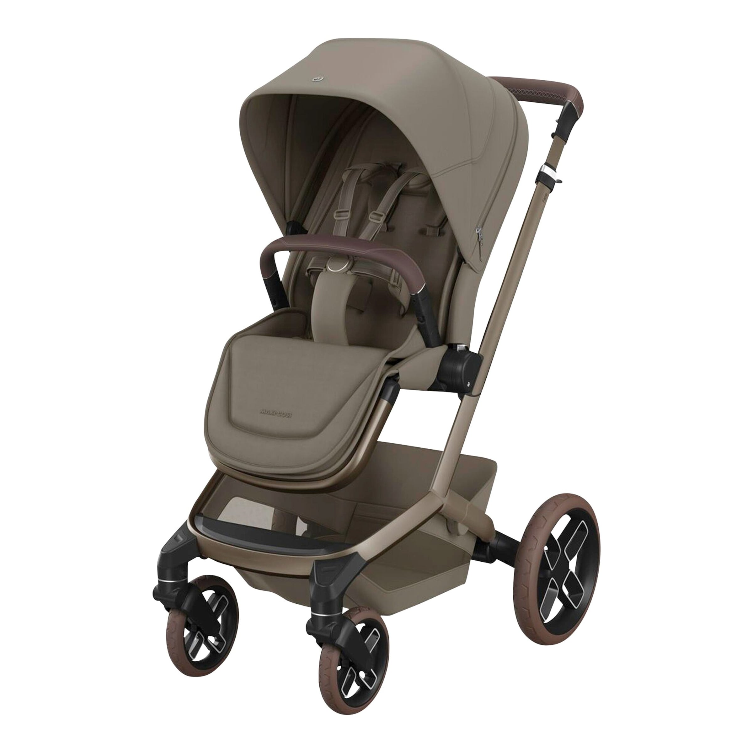 Maxi-Cosi Premium Kombikinderwagen Fame Travel-Set ink. Babyschale Pebble Slide Pro und Isofix-Basis Familyfix Slide Pro braun