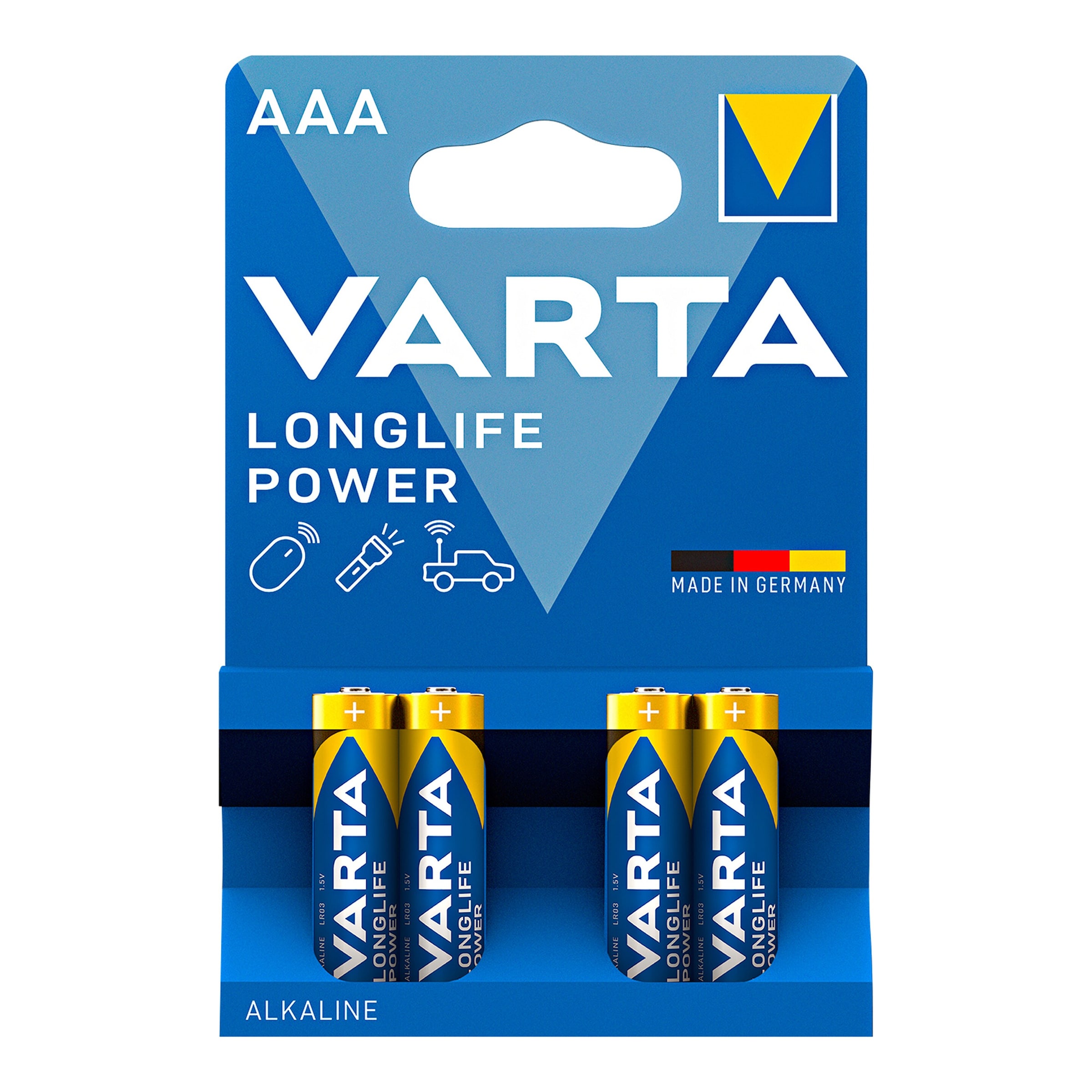 Varta-Longlife-Power-Batterien AAA, 4 Stück