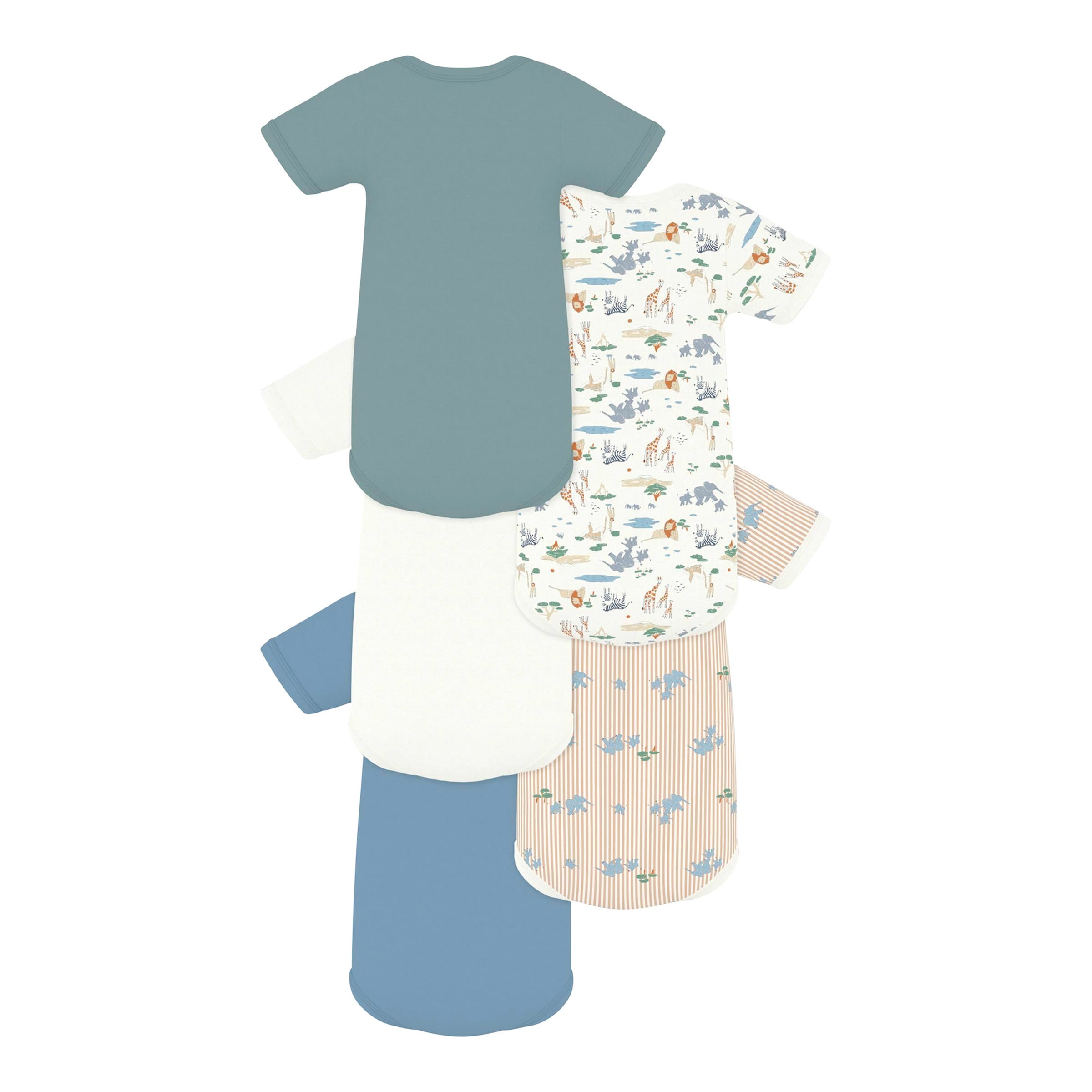 Petit Bateau 5er-Pack Bodys kurzarm Safari