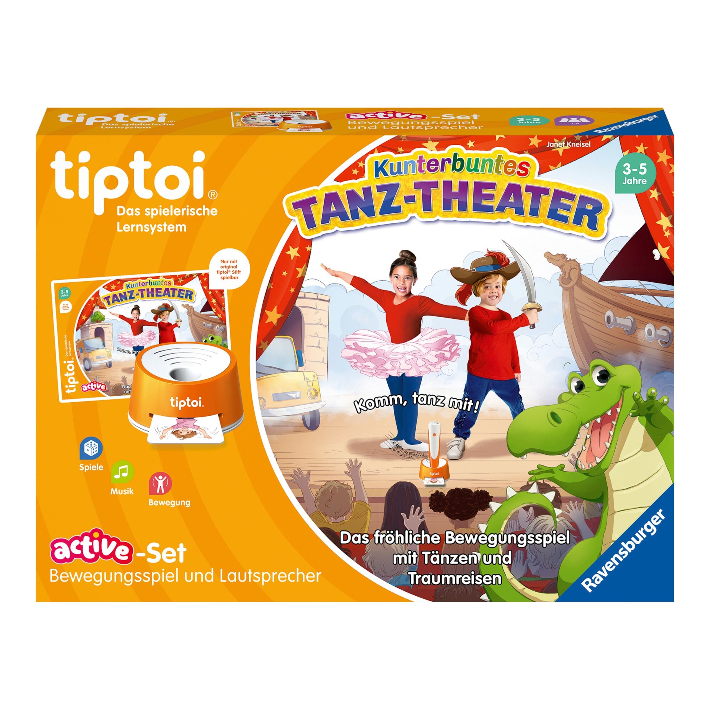 Ravensburger Tiptoi Lernspiel active-Set Kunterbuntes Tanz-Theater