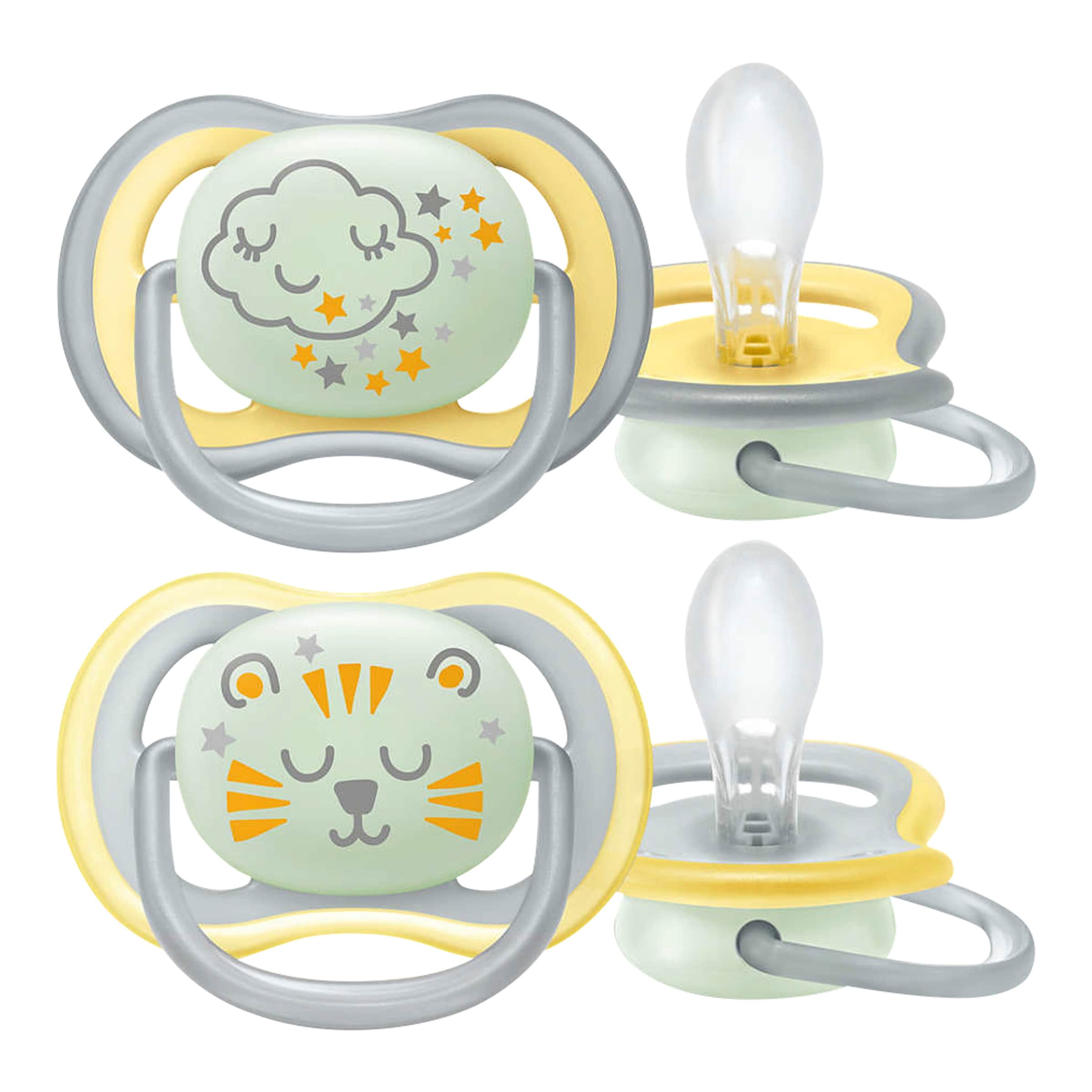 Philips Avent 2er-Pack Schnuller Ultra Air nachtleuchtend 18M+ SCF376/01