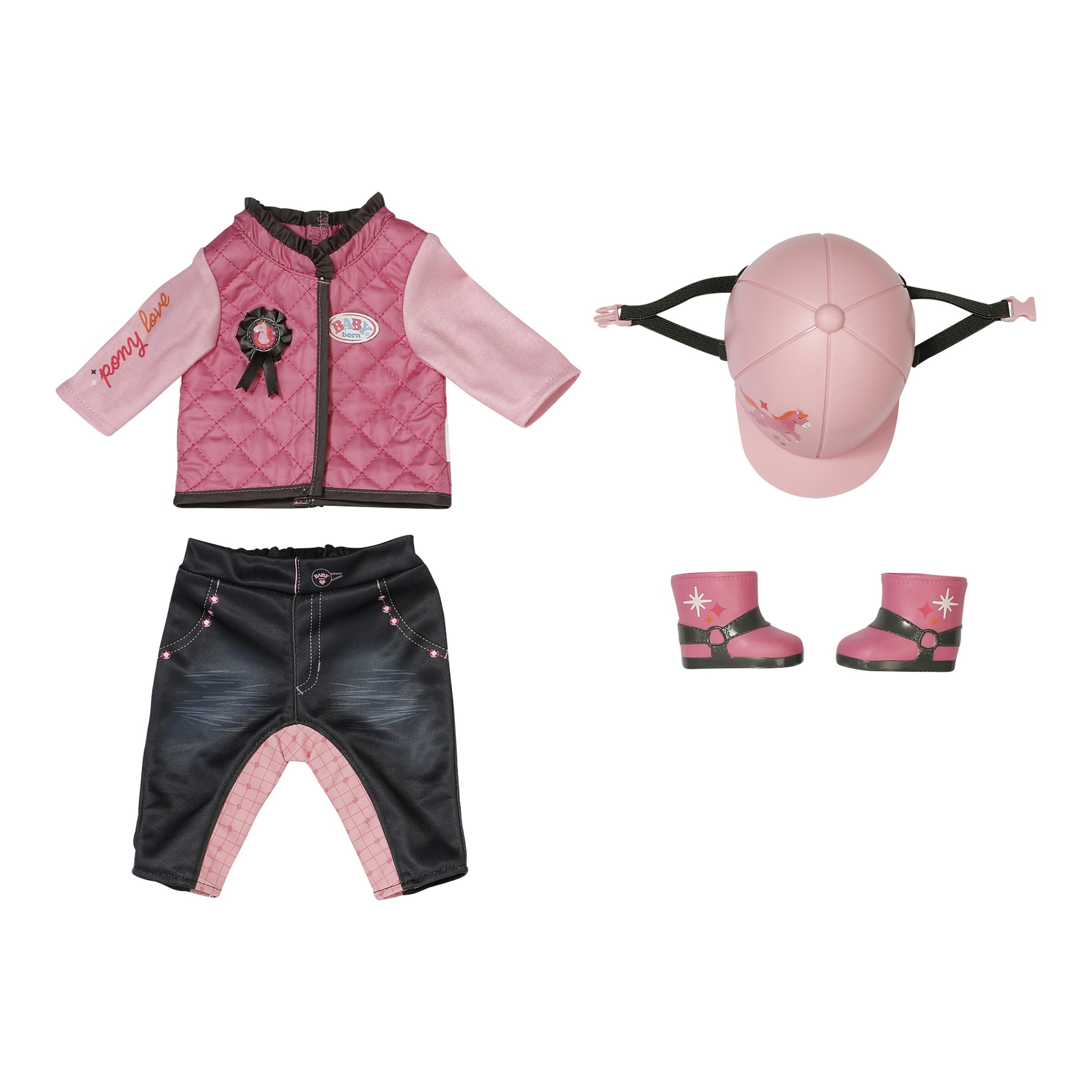 Zapf Creation Baby Born Puppen Outfit Reit Outfit 43cm