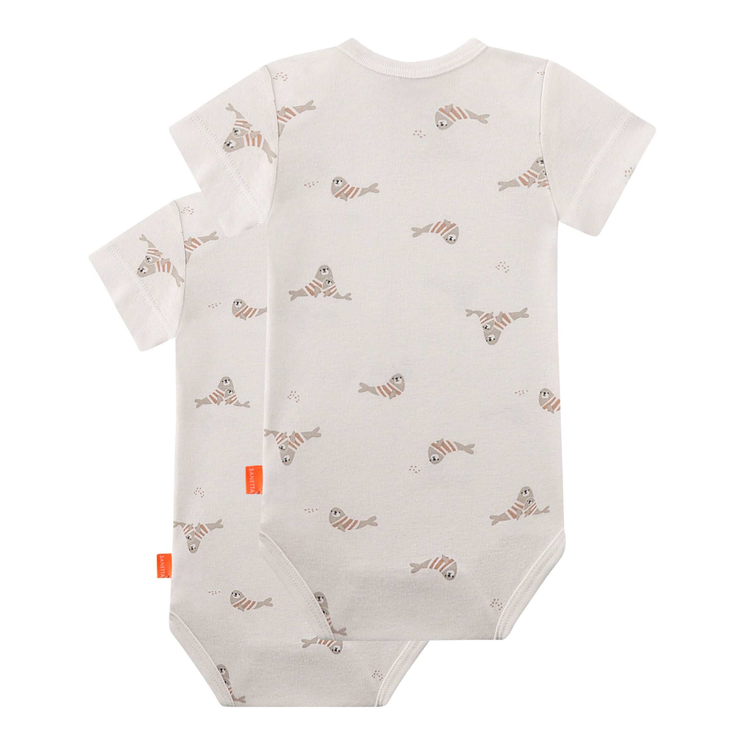 Sanetta 2er-Pack Bodys kurzarm Walross