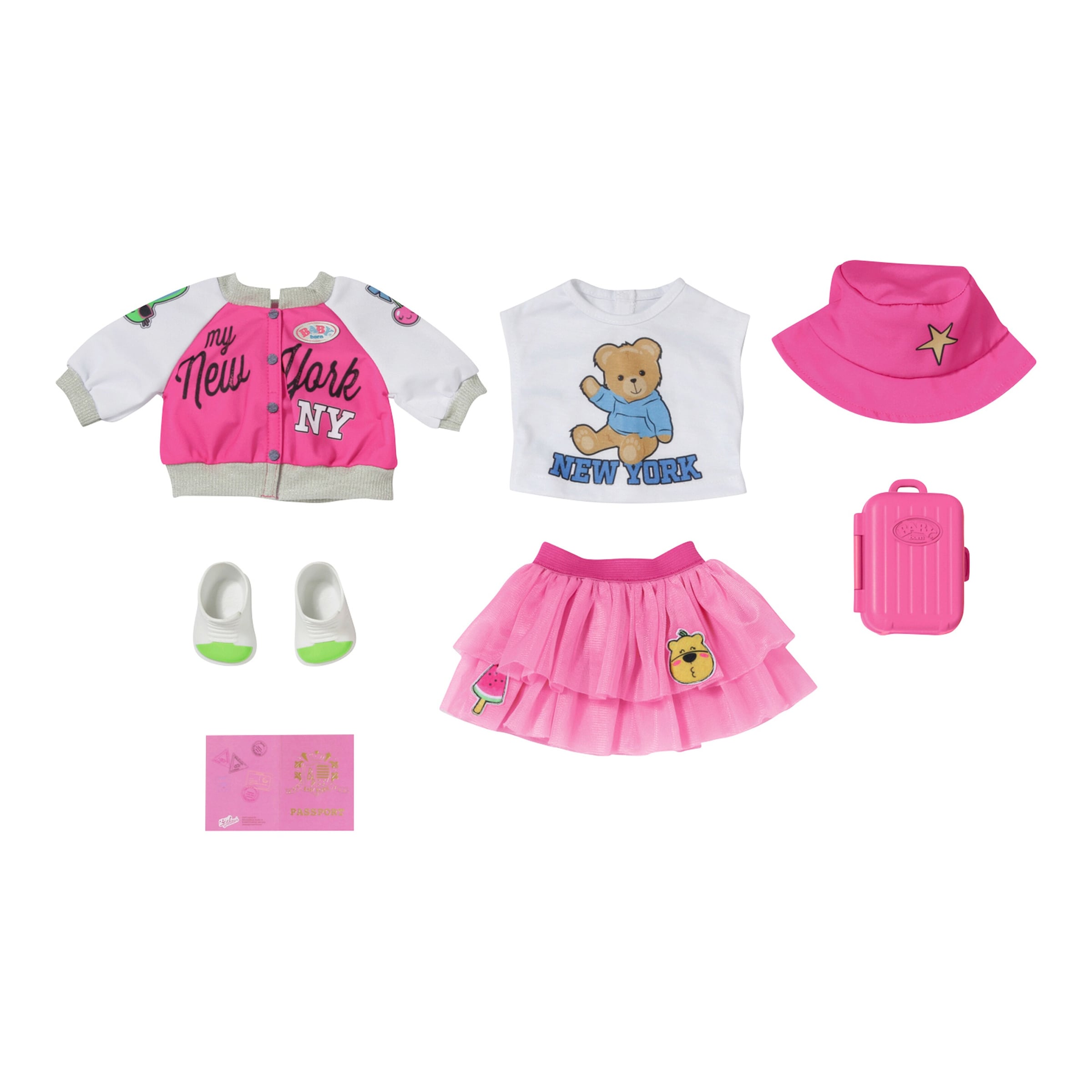 Zapf Creation Baby Born Puppen Deluxe Reiseoutfit 43cm