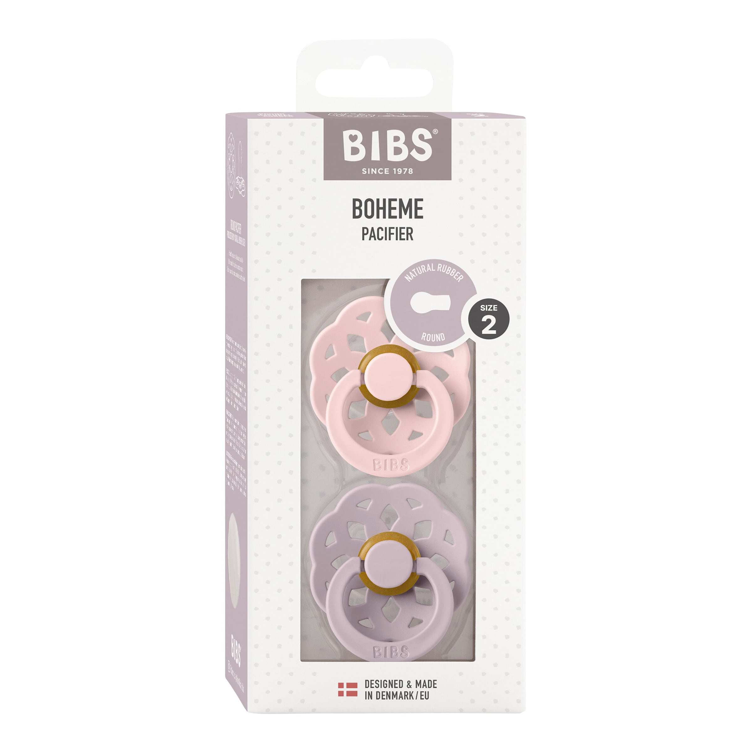 Bibs 2er-Pack Boheme Schnuller Latex, 6-18M