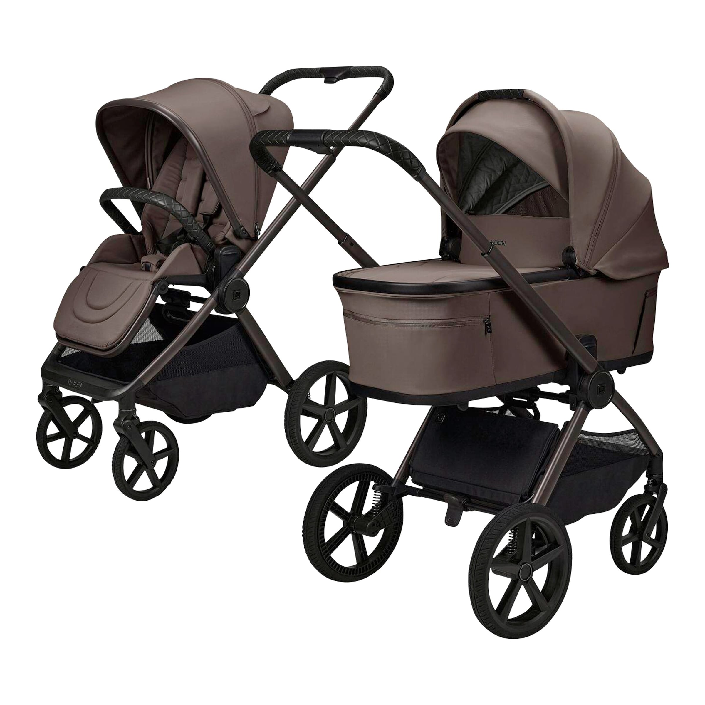 Moon Diamond Kombikinderwagen GIO FOLD Trio-Set inkl. Babyschale Cosmo 2.0 grau