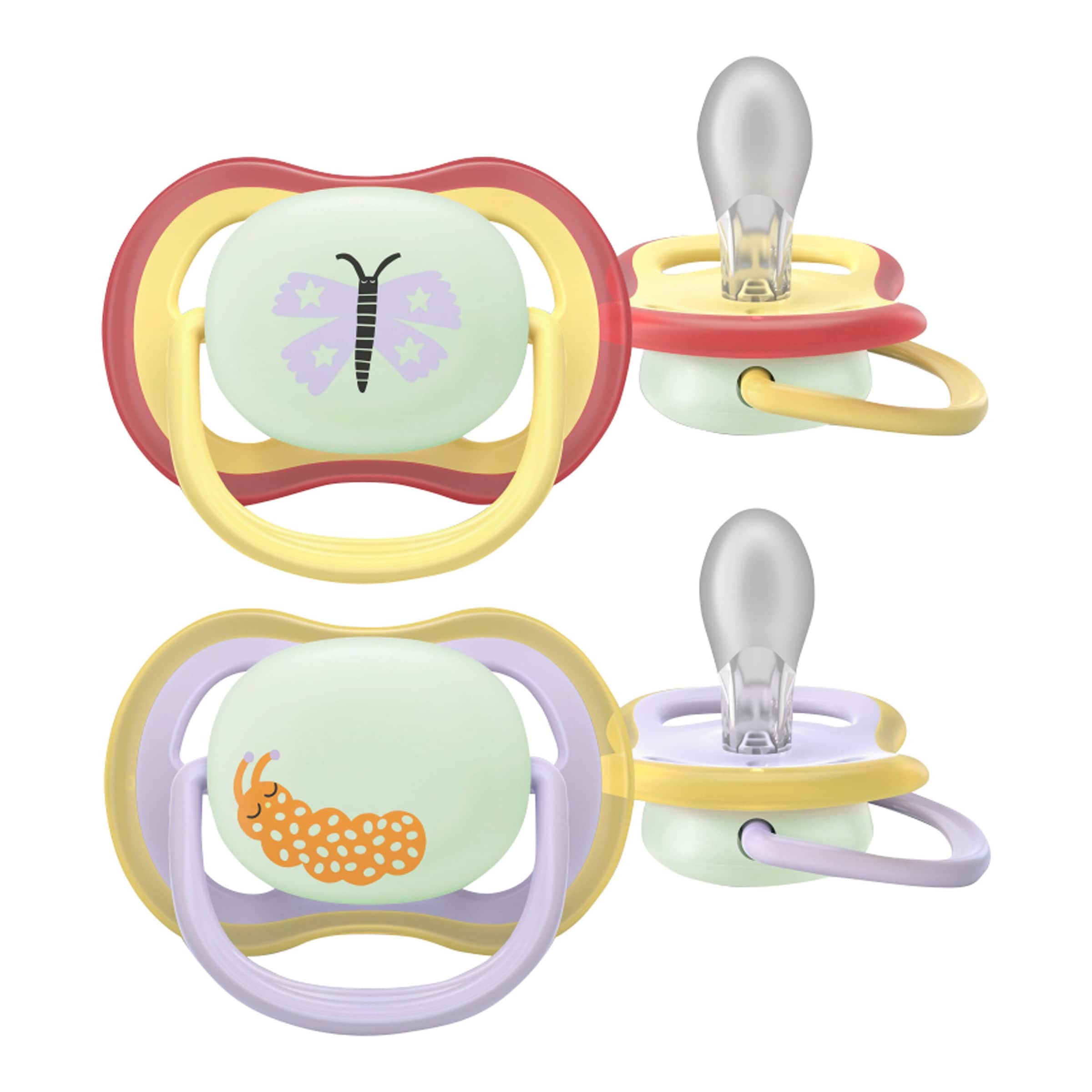 Philips Avent 2er-Pack Schnuller ultra air Nighttime, 0-6M