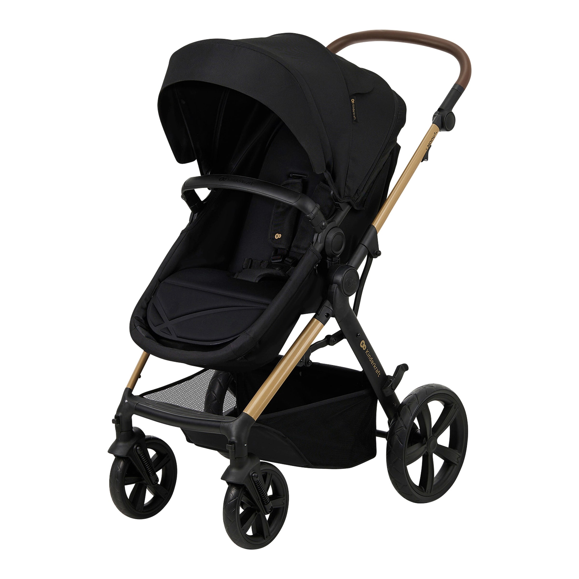 Kinderkraft Kombikinderwagen MOOV 2 Trio-Set inkl. Babyschale MINK PRO schwarz