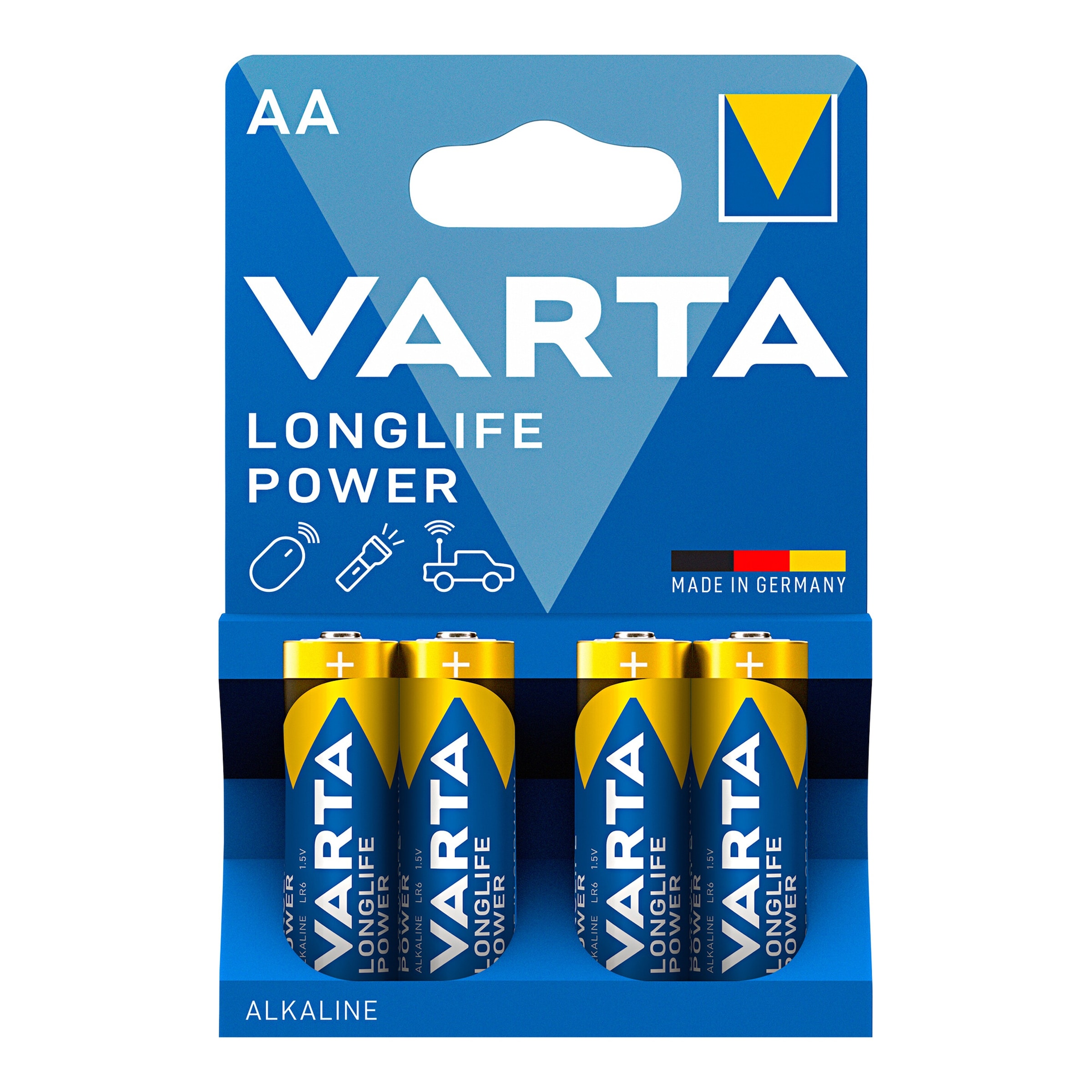 Varta-Longlife-Power-Batterien AA, 4 Stück