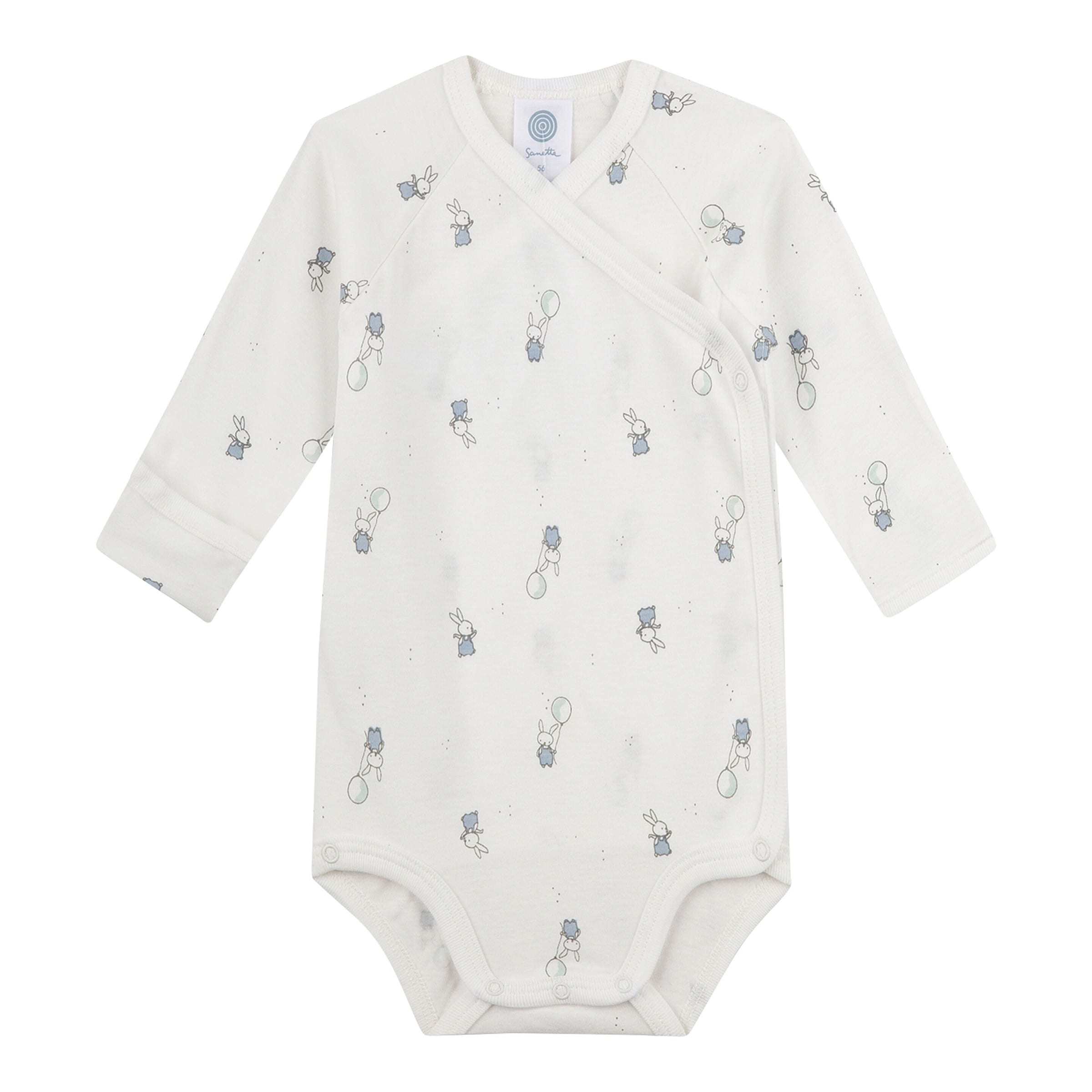 Sanetta Wickelbody langarm Hasen Luftballons