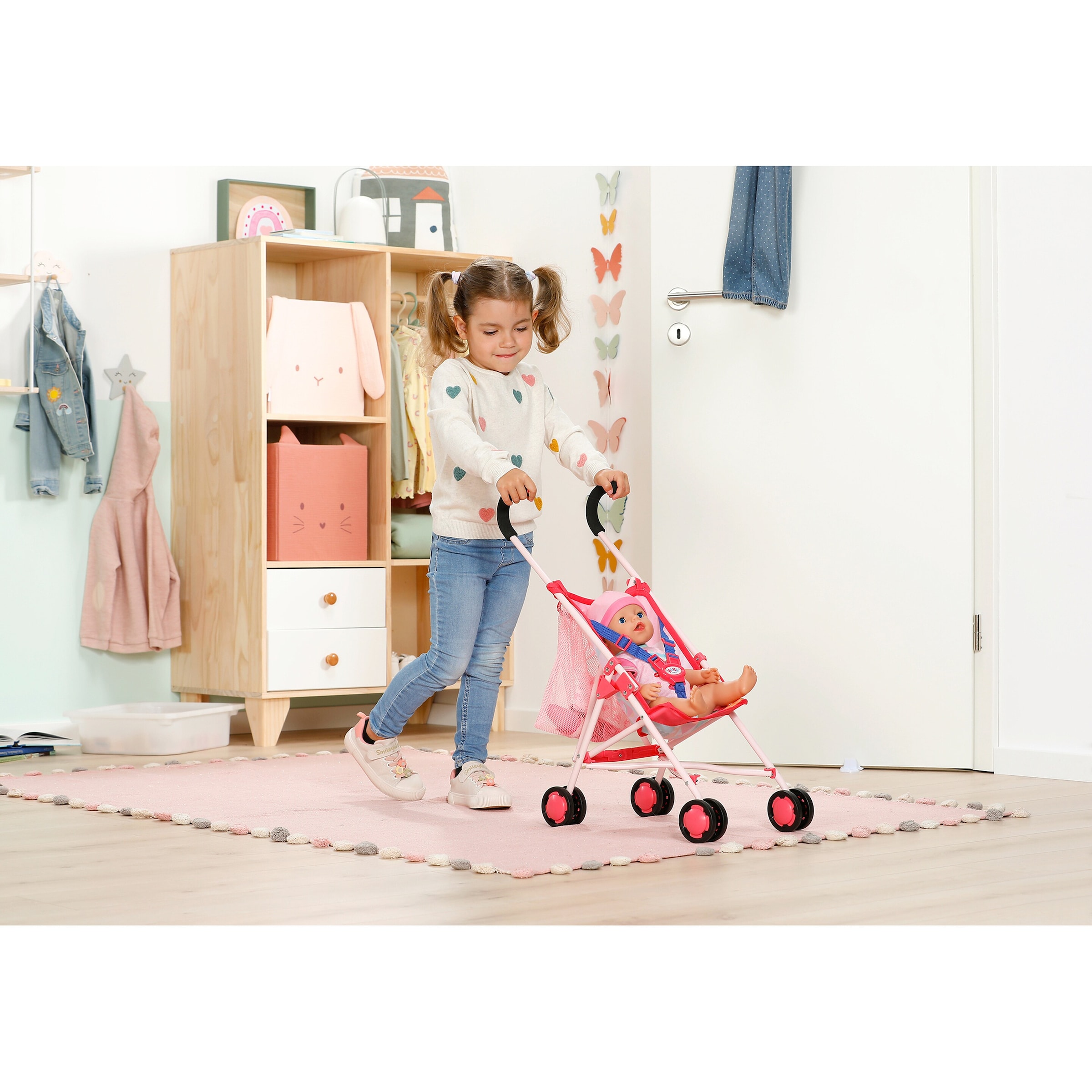 Zapf Creation Baby Born Puppen Kinderwagen mit Tasche