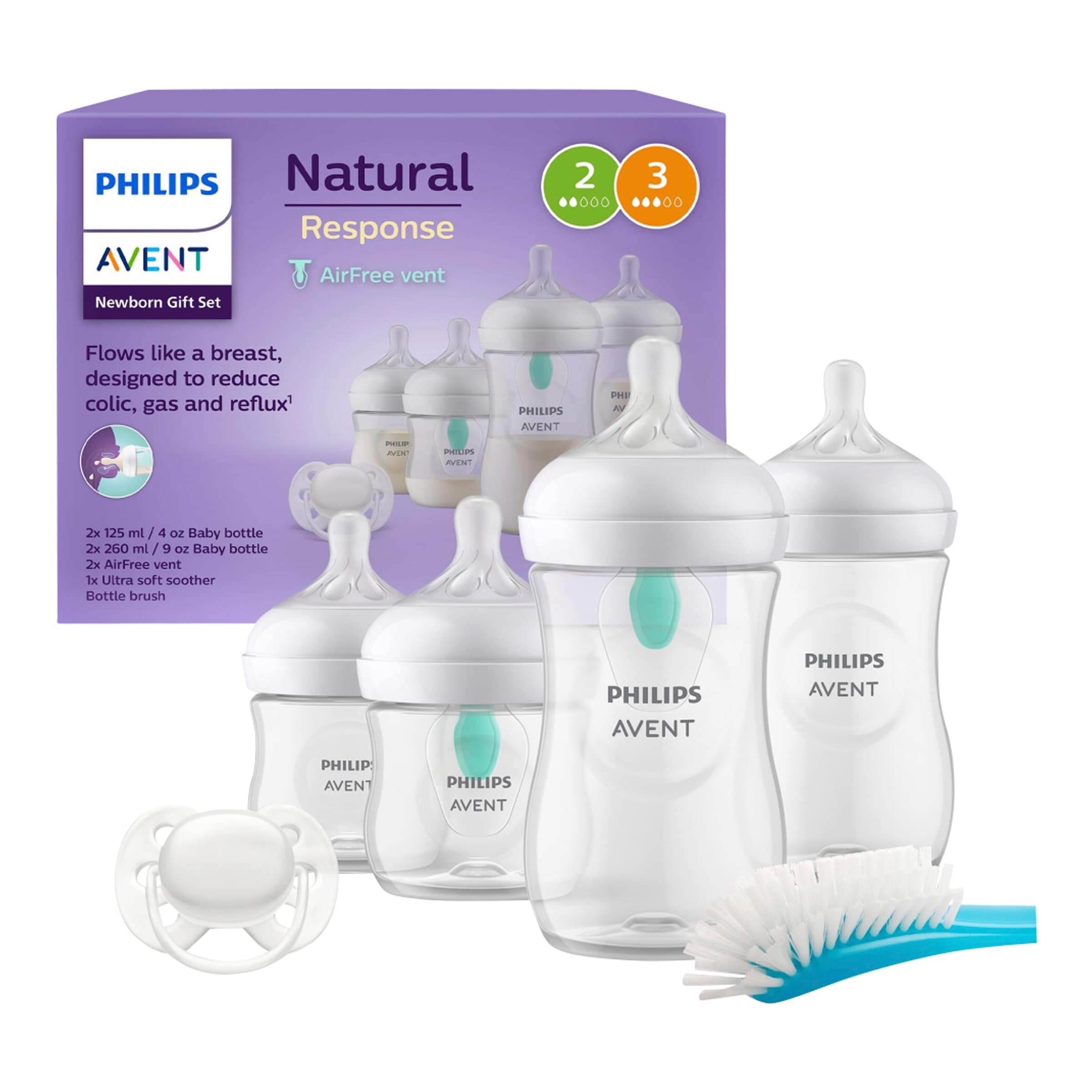 Philips Avent 6-tlg. Babyflaschen-Set, Natural Response, AirFree