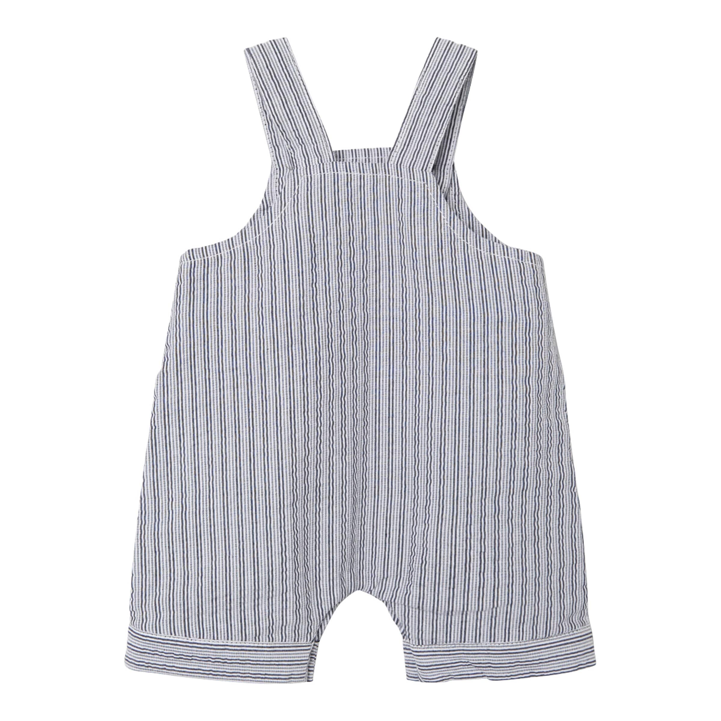 Name It Seersucker-Latzhose kurz Ringel