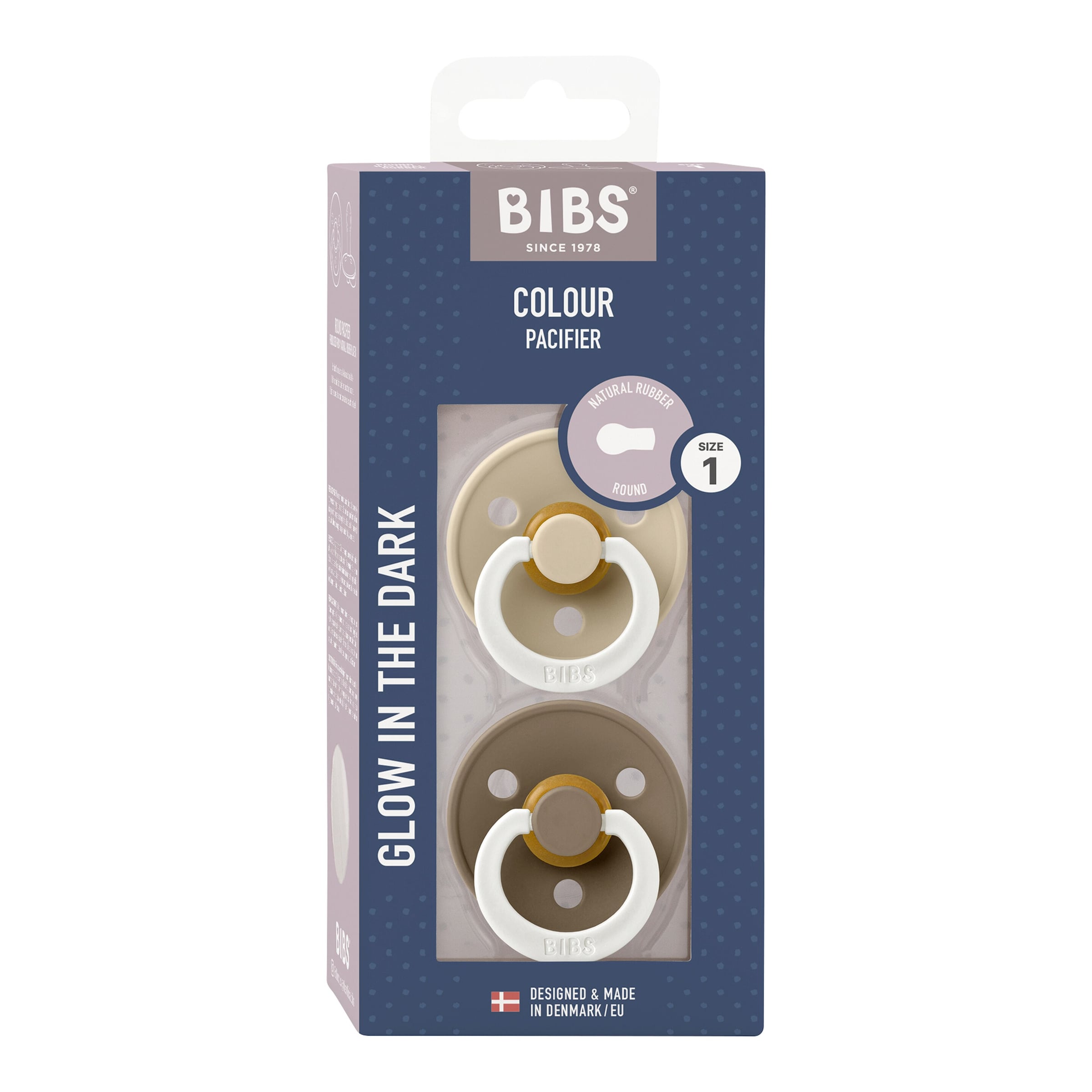 Bibs 2er-Pack Colour GLOW Schnuller 0-6M