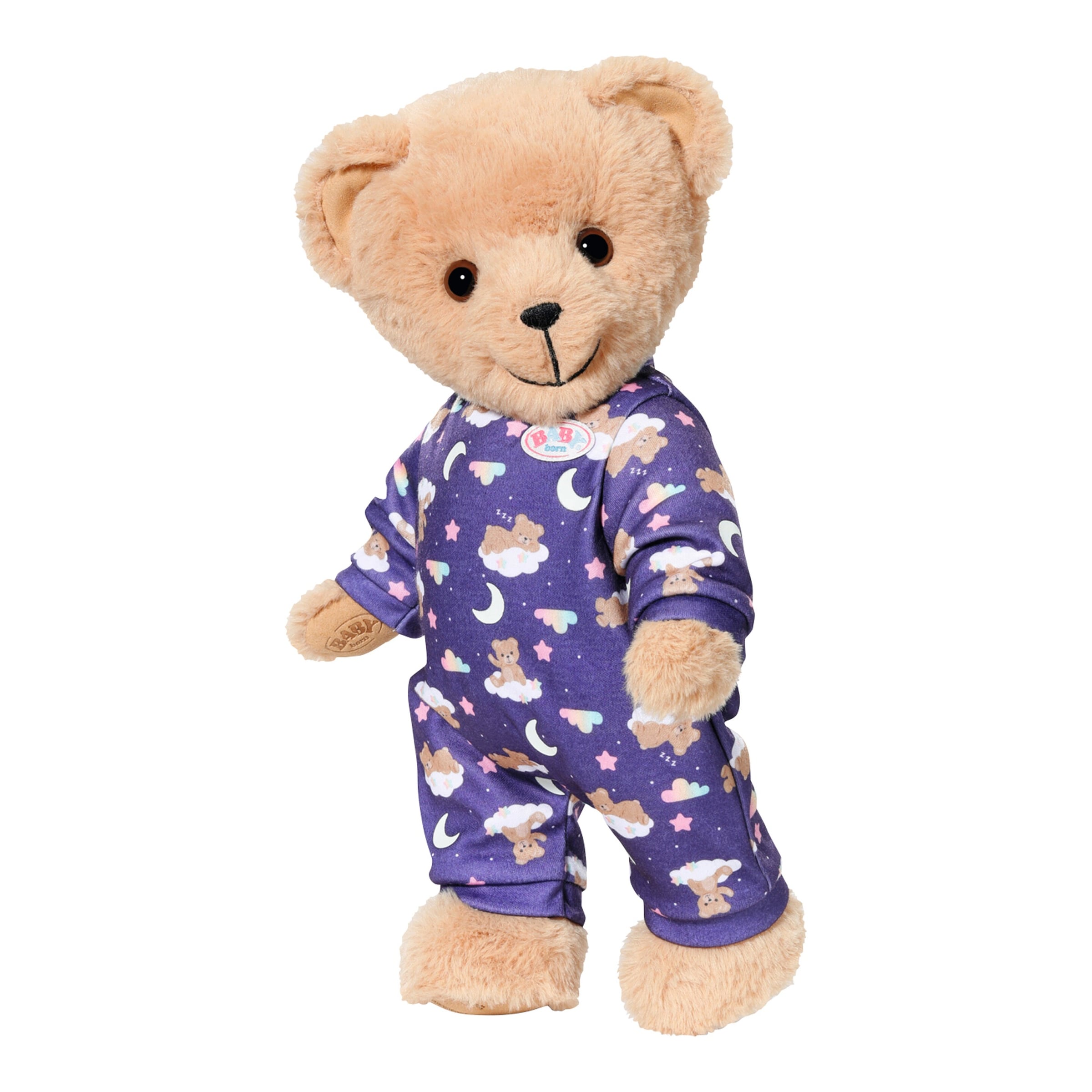 Zapf Creation Baby Born Puppen Outfit Teddy Schlafanzug, Glow in the Dark 43cm