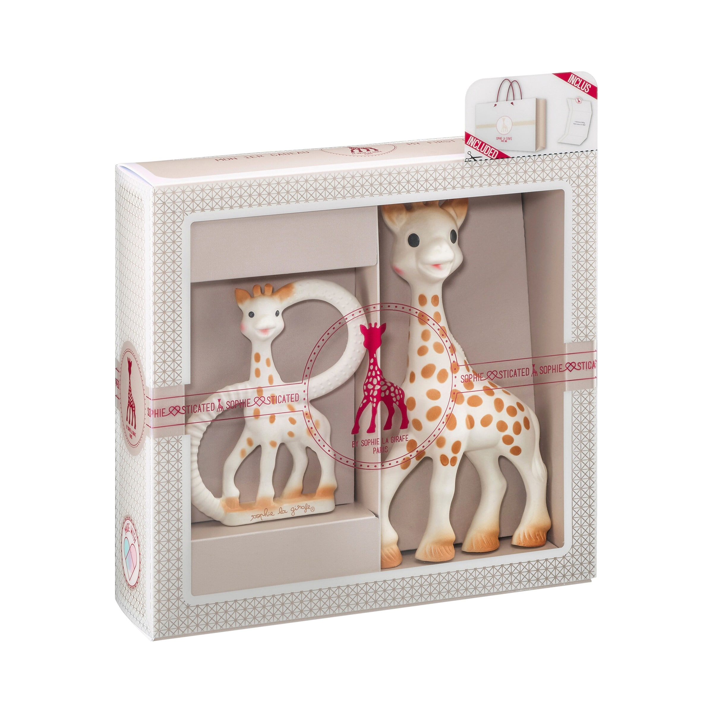 Sophie La Girafe Geschenkset Sophie + Beißring aus Naturkautschuk