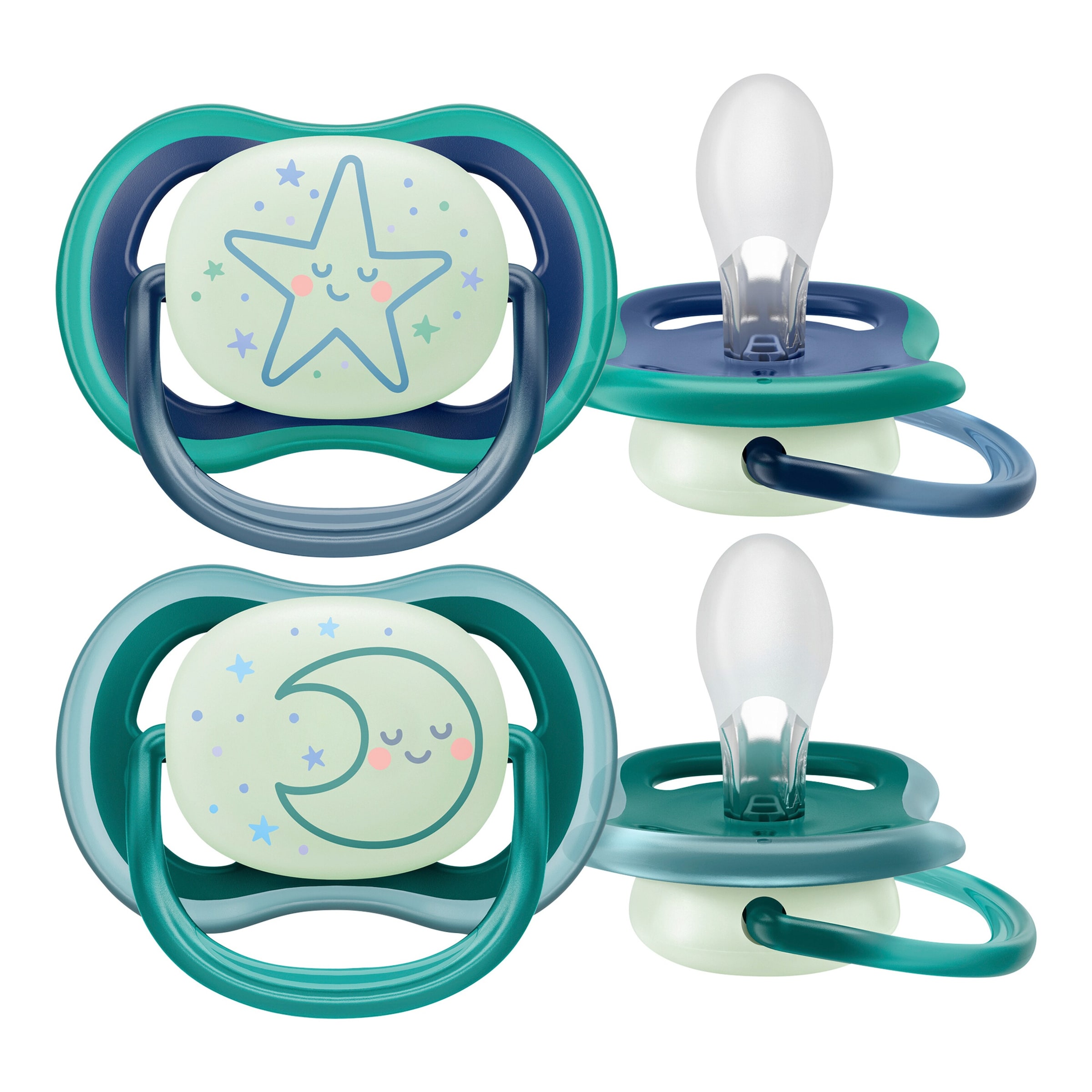Philips Avent 2er-Pack Schnuller ultra air night, 6-18M