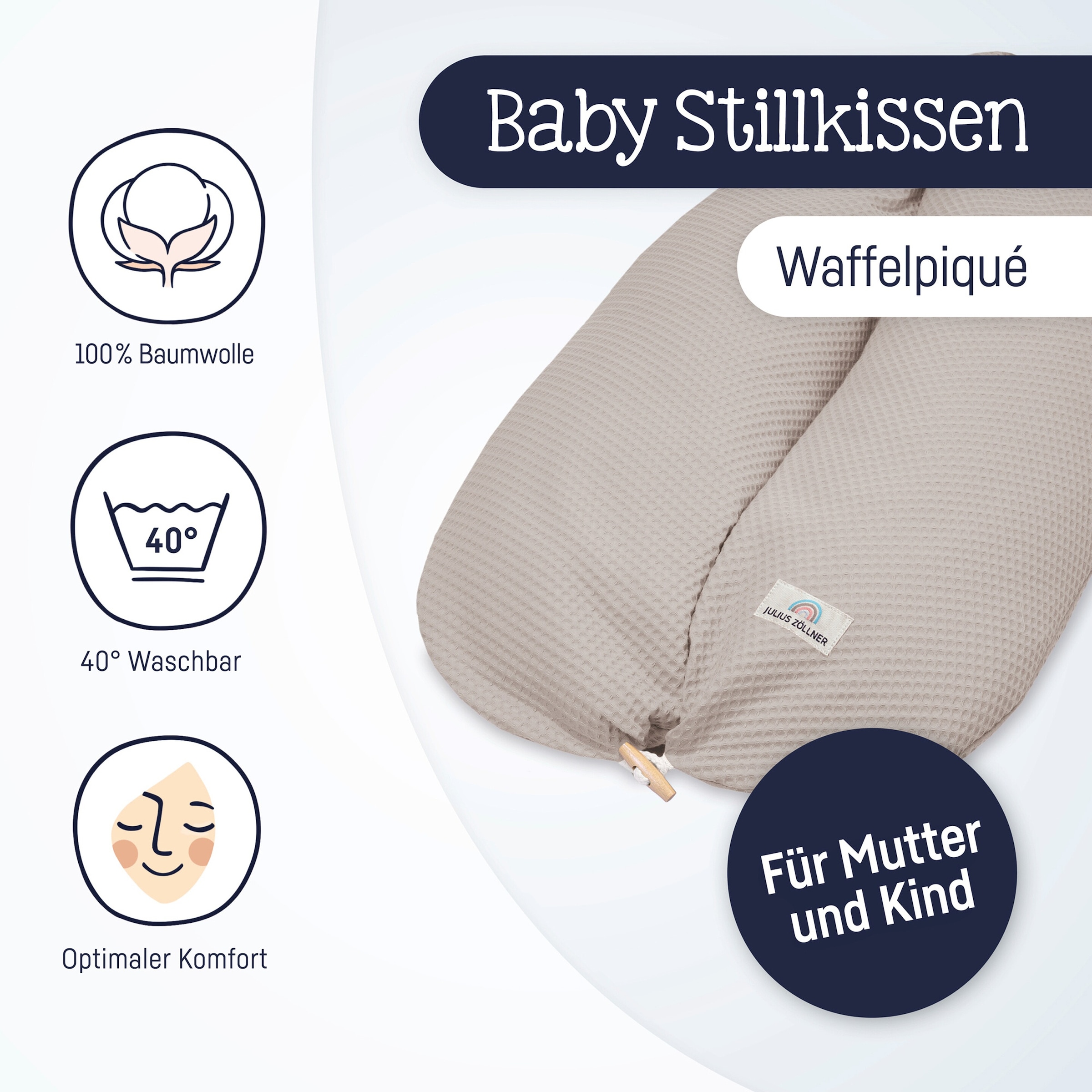 Julius Zöllner Stillkissen Nappi Waffelpique