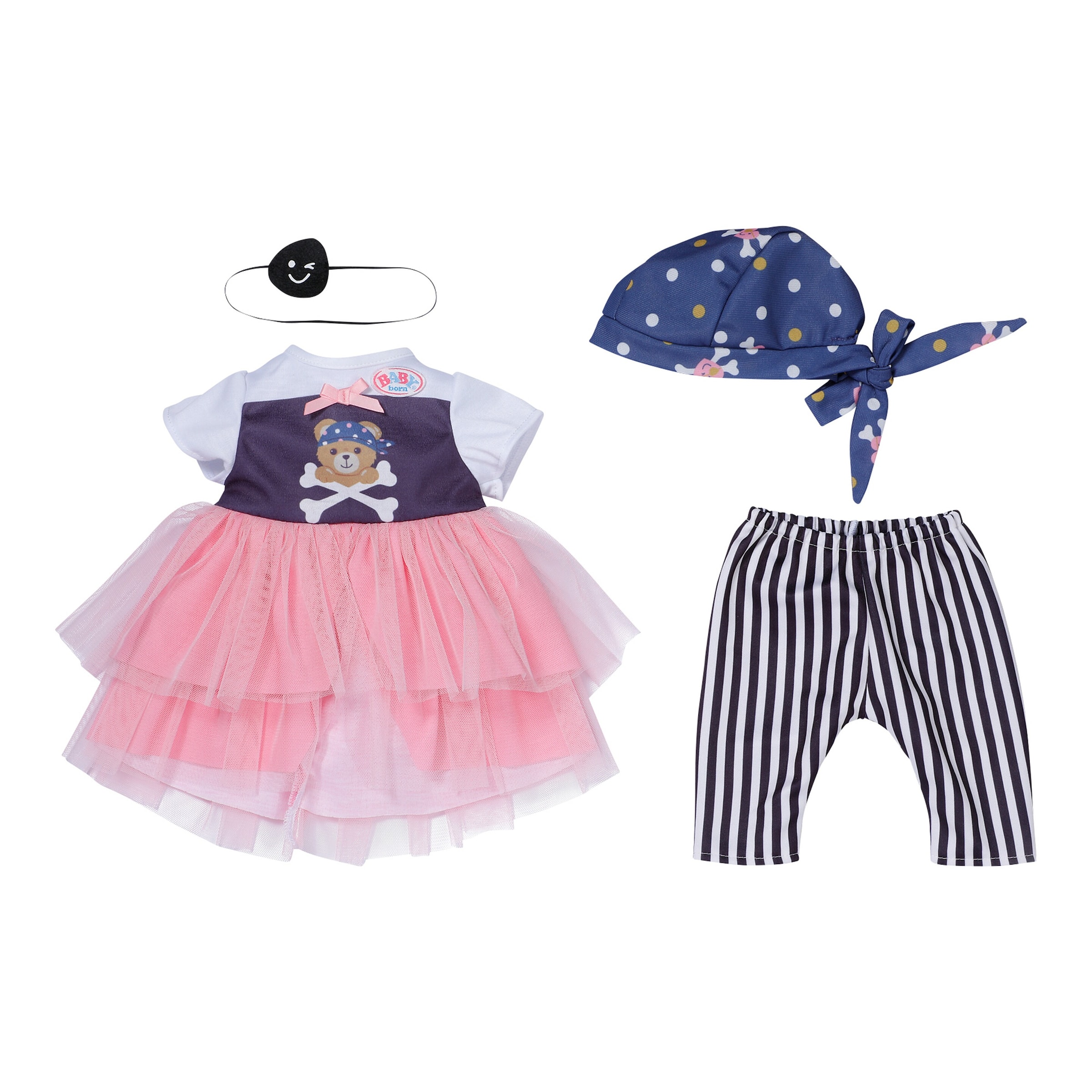 Zapf Creation Baby Born Puppen Outfit Piratenmädchen 43cm