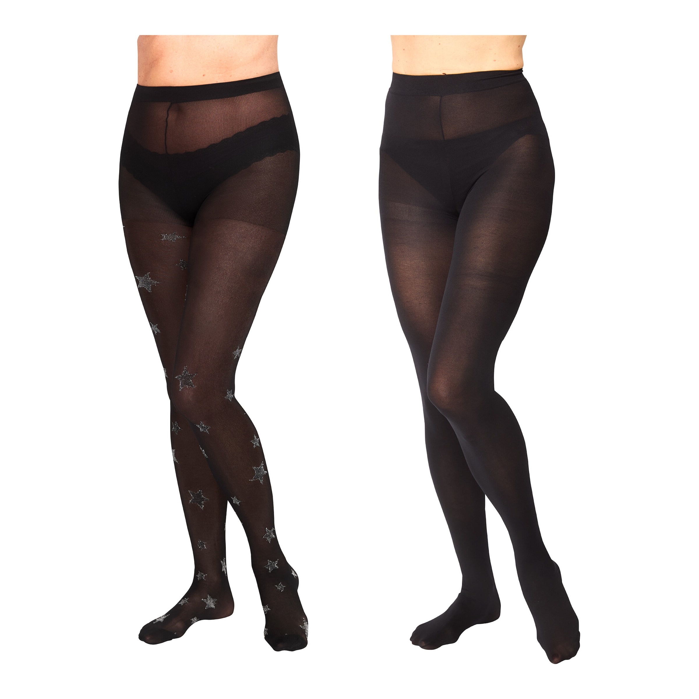 Strumpfhose „Stern & uni“, 2 Stück