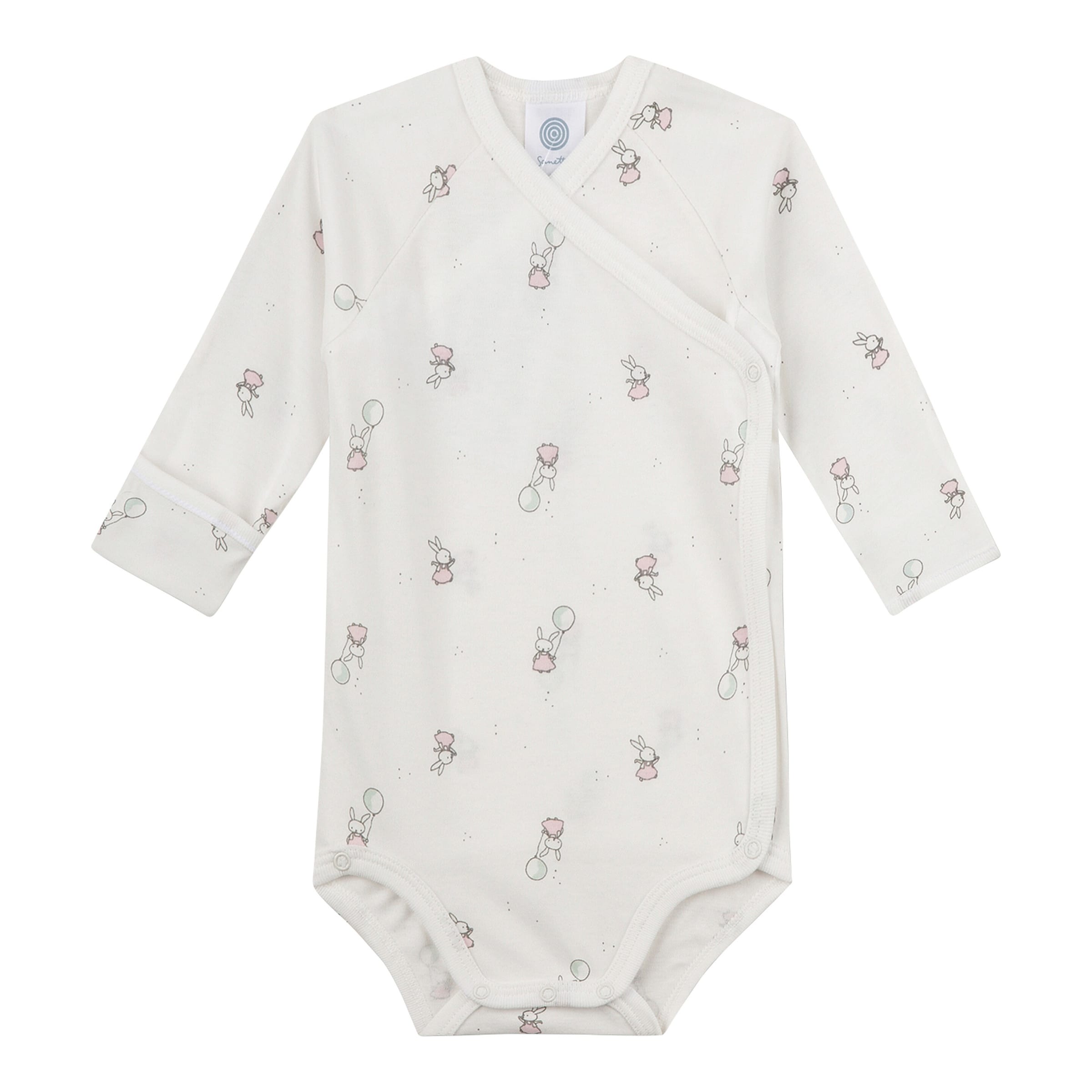 Sanetta Wickelbody langarm Hasen Luftballons