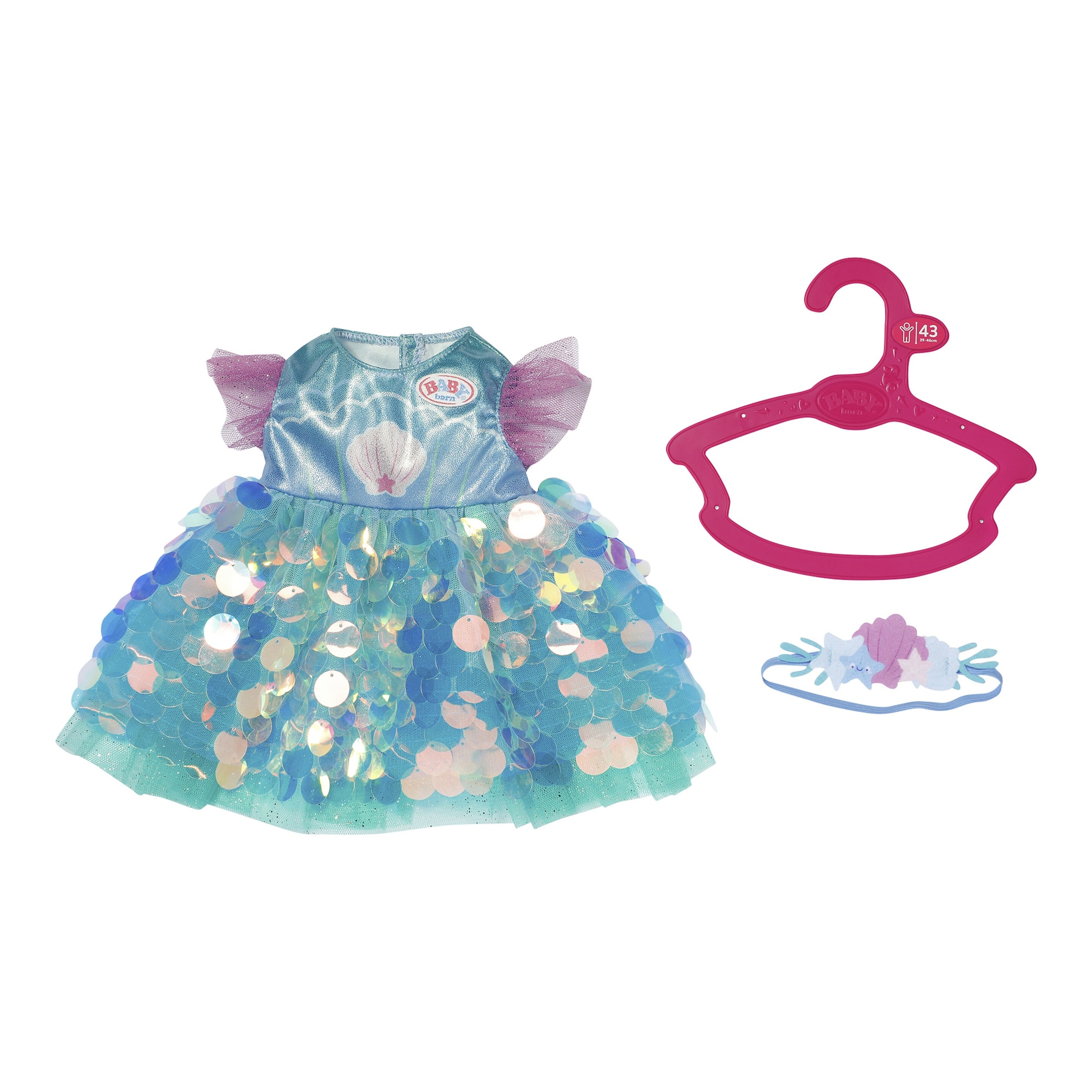 Zapf Creation Baby Born Puppen Outfit Meerjungfrau 43cm