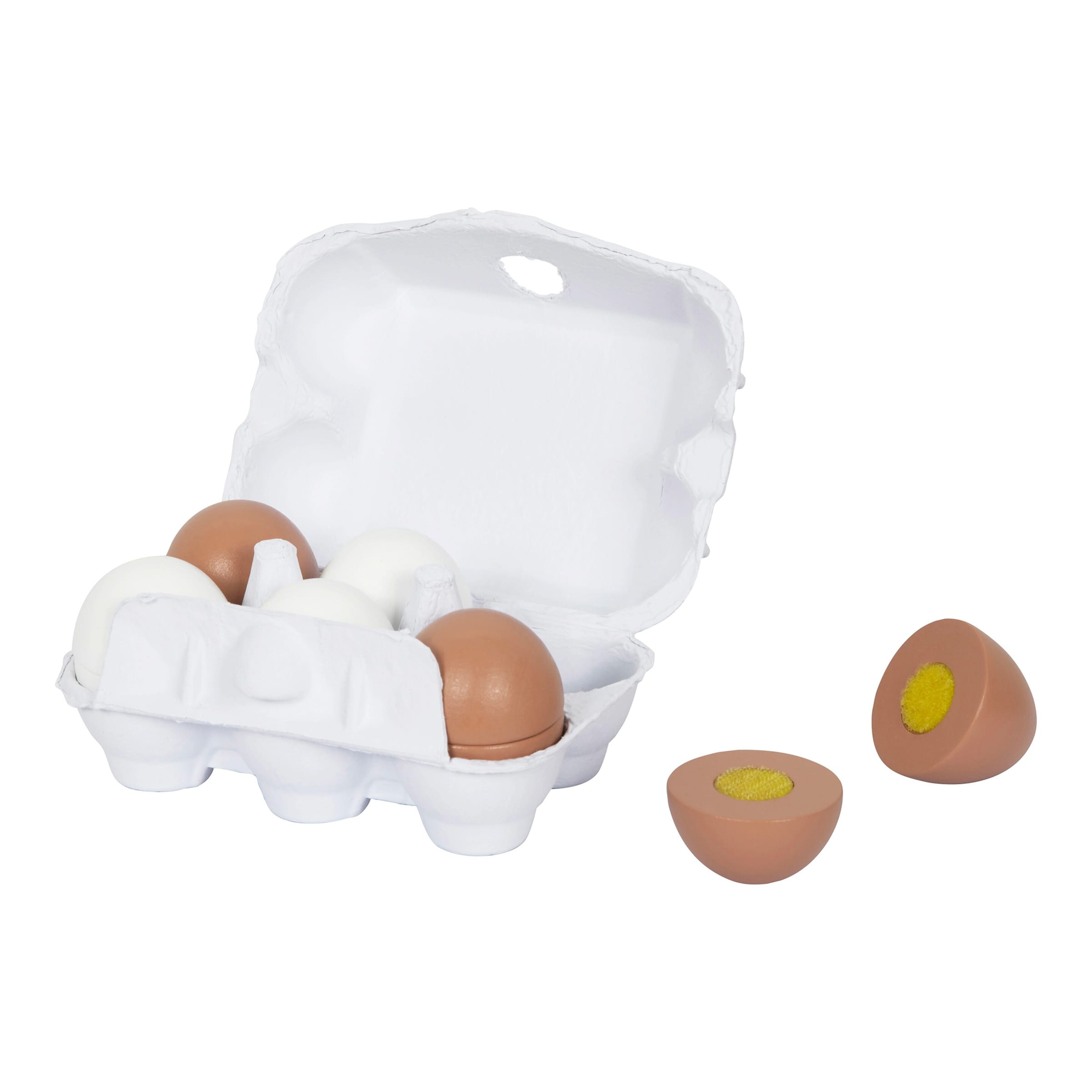 Solini Eier aus Holz 6er-Pack