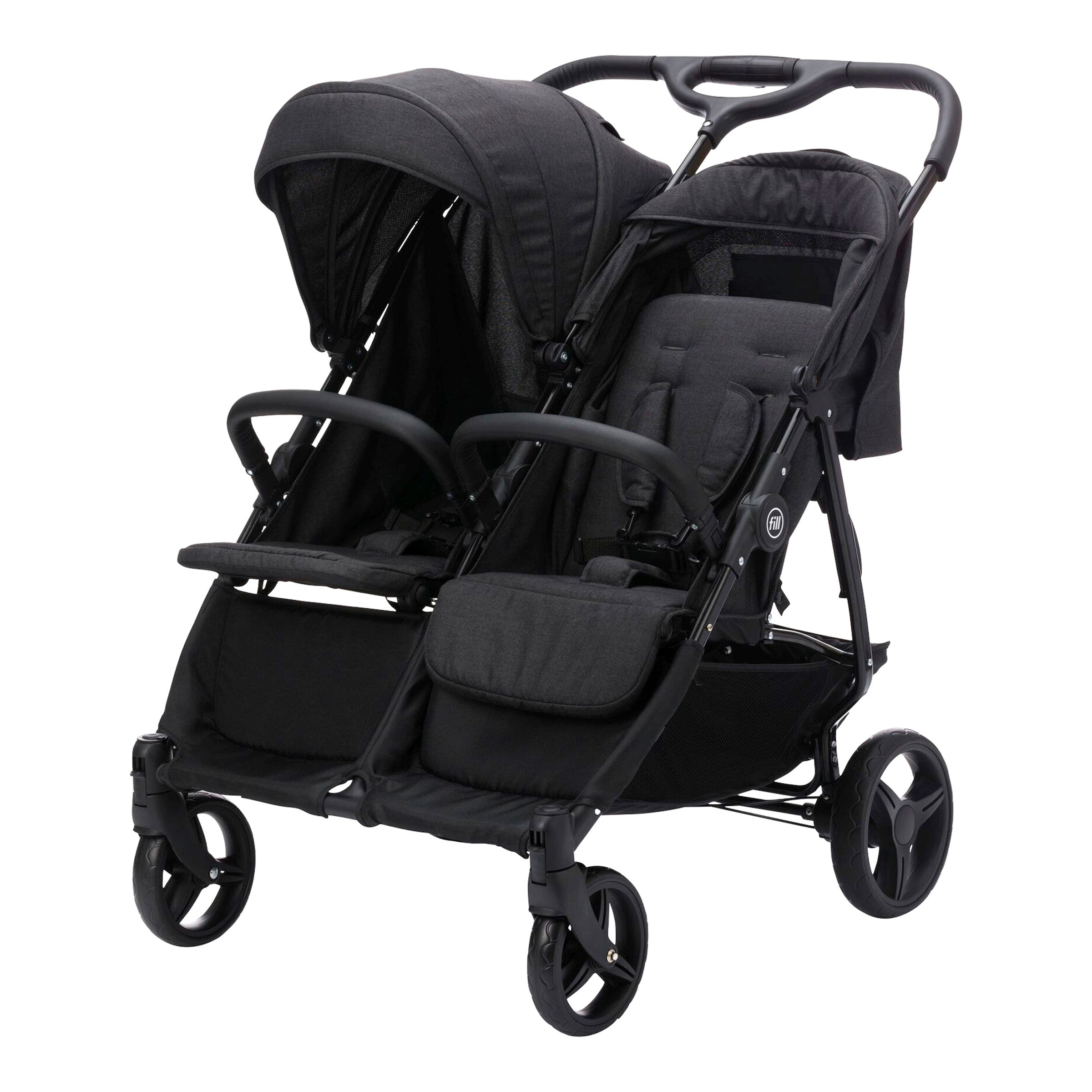 Fill Duo Kinderwagen Zwillingswagen schwarz