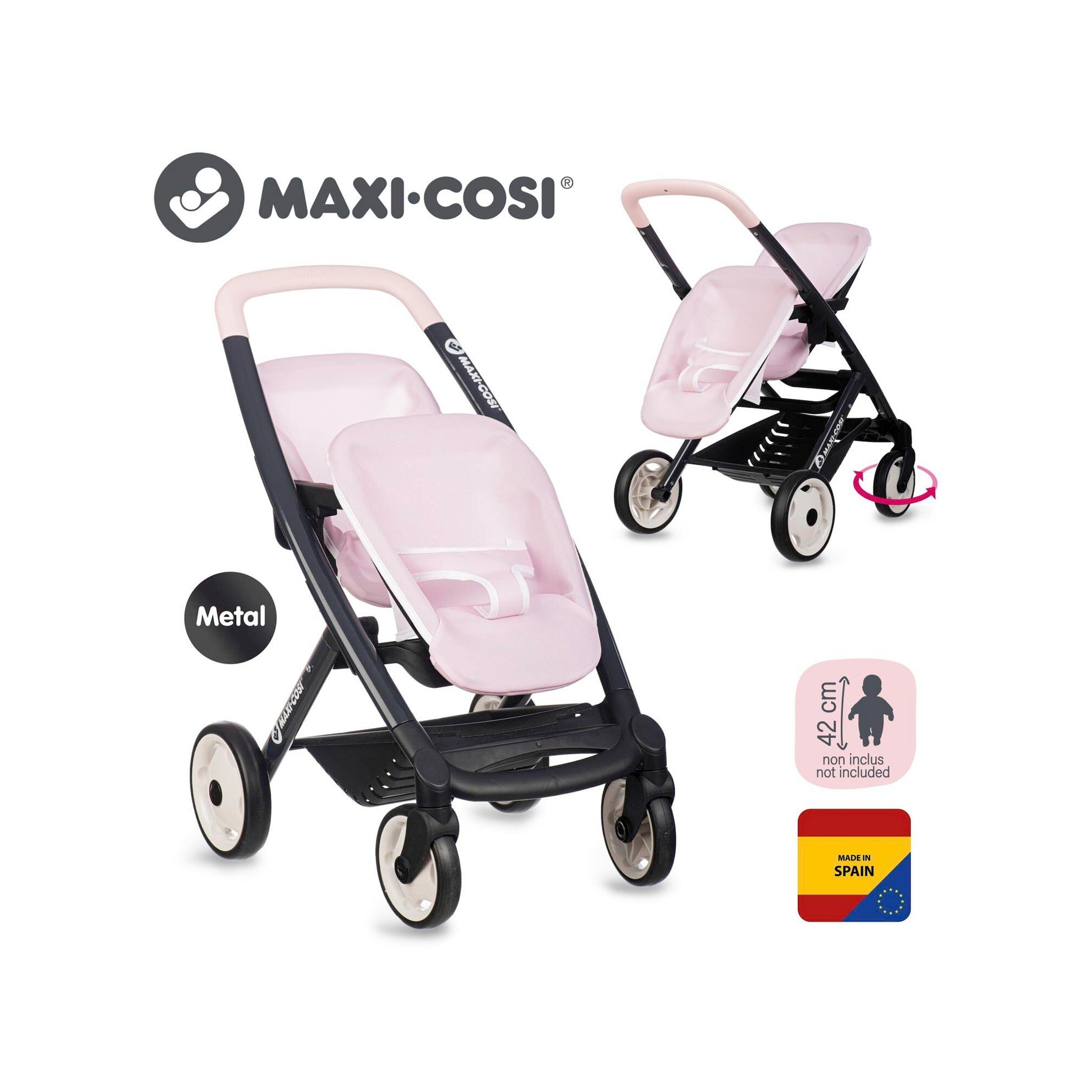 Smoby Zwillings-Puppenwagen Maxi-Cosi
