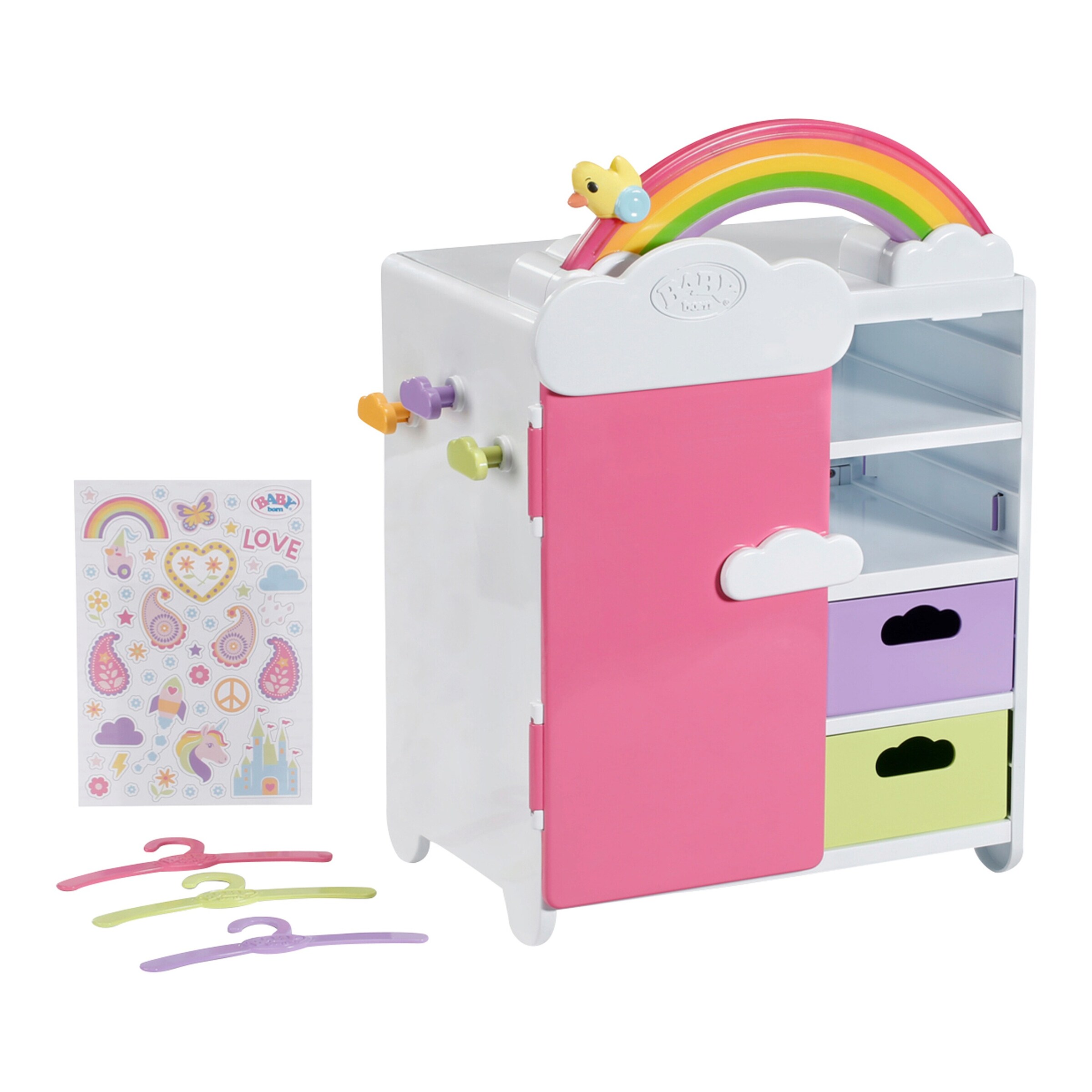 Zapf Creation Baby Born Puppen Schrank Regenbogen