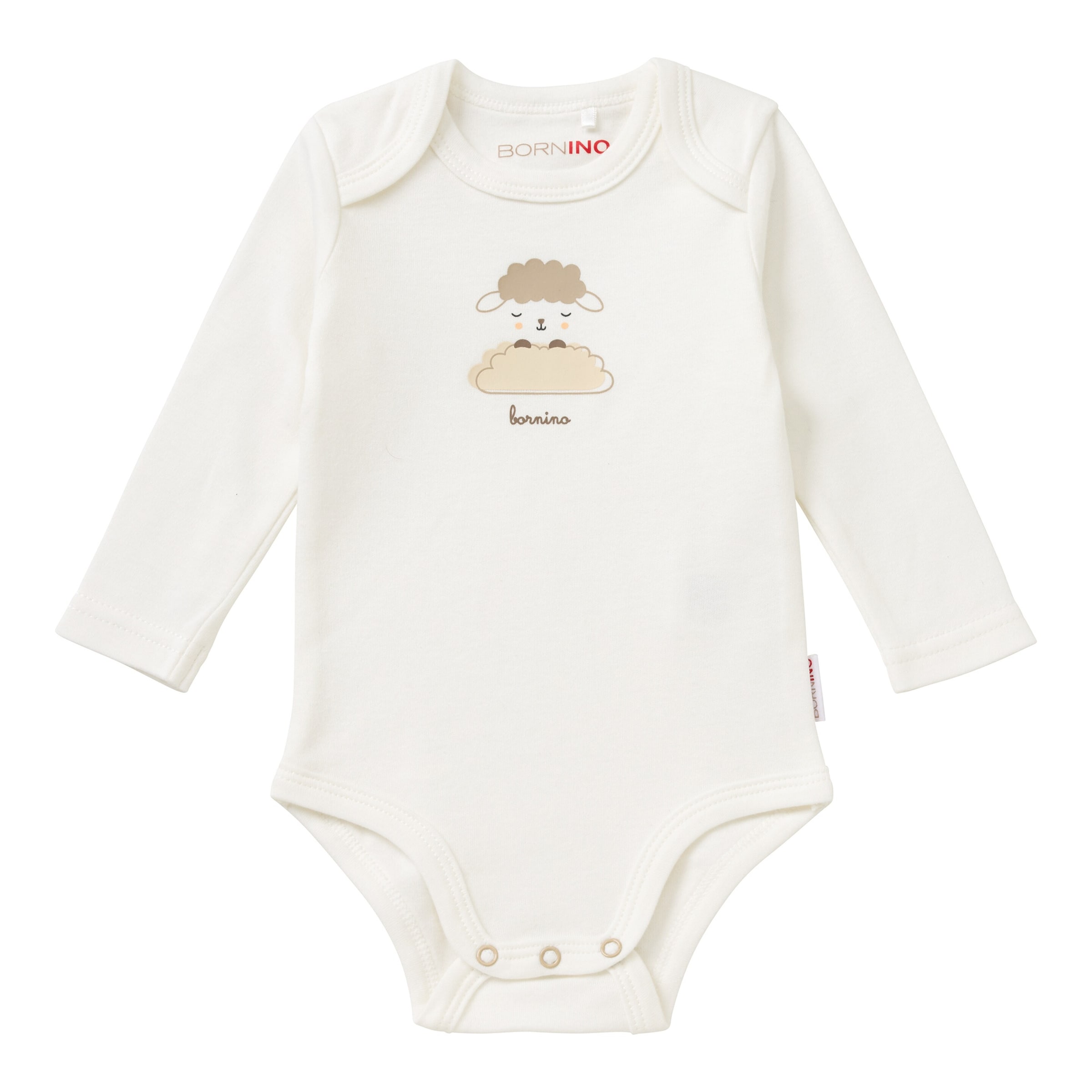 Bornino Lieblinge 3er-Pack Bodys langarm Ringel Schaf Wolken