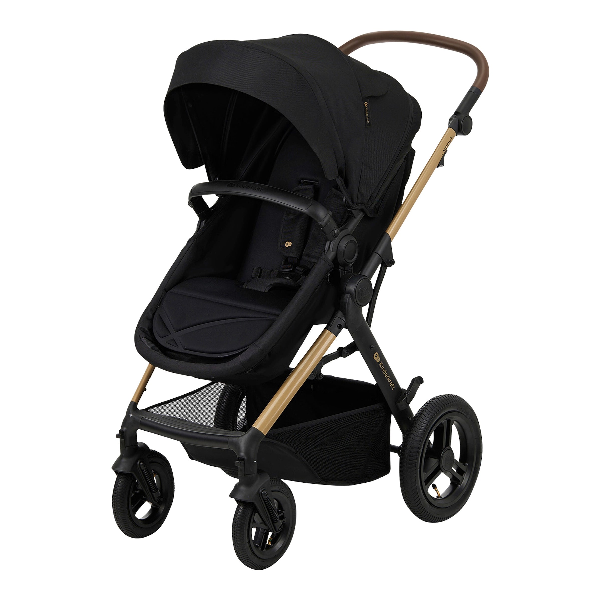 Kinderkraft Kombikinderwagen MOOV 2 Air Trio-Set inkl. Babyschale MINK PRO schwarz