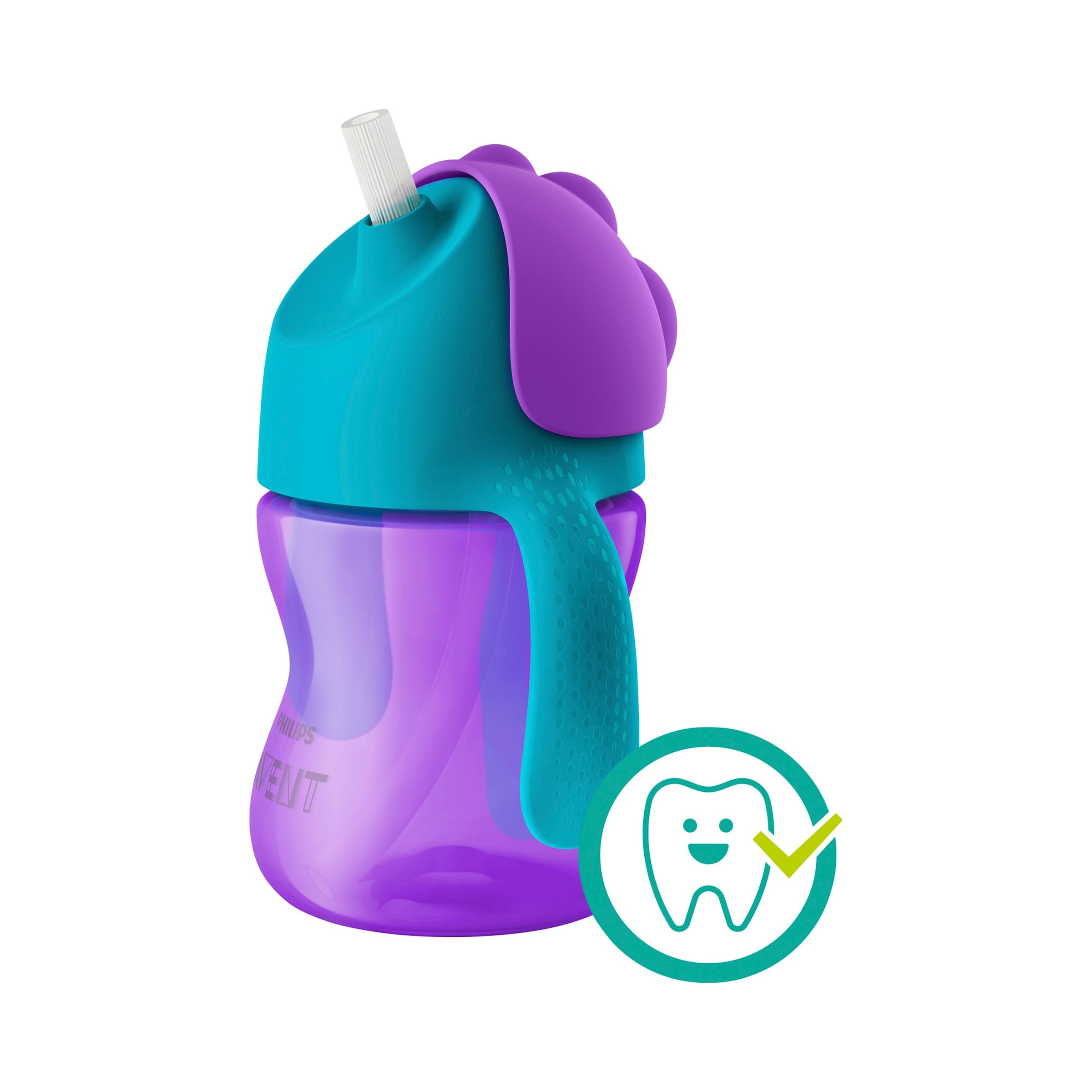 Philips Avent Trinklernbecher mit Strohhalm, SCF796/02, 200ml, 9-12M