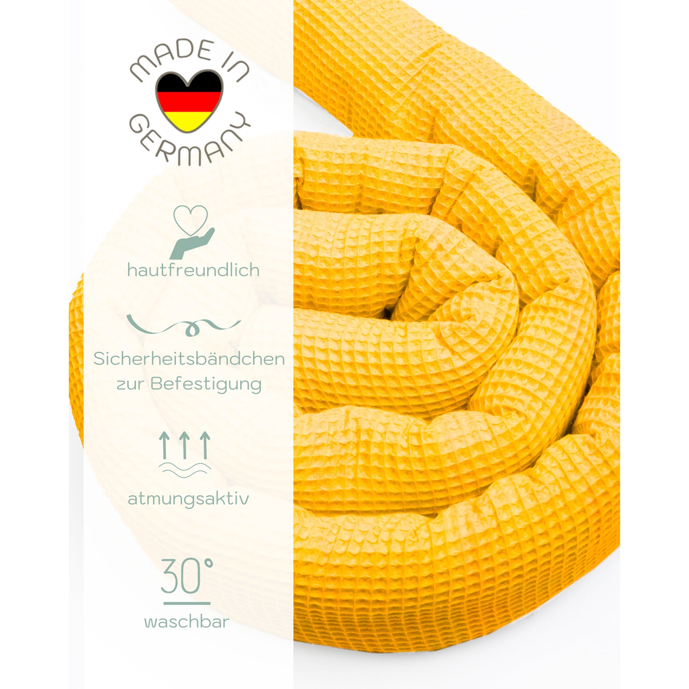 Mionido Nestchenschlange Waffelpiqué 235 cm