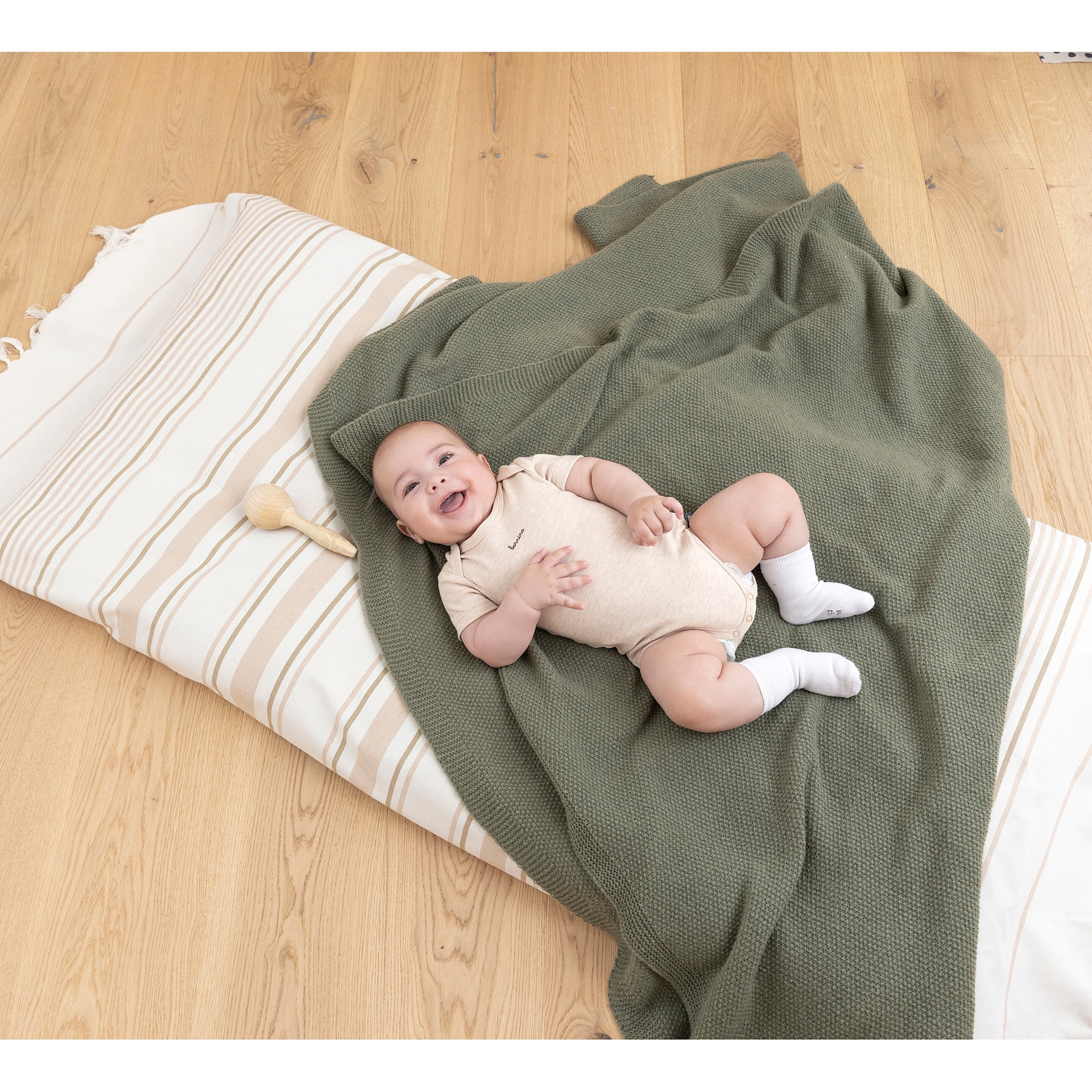 Bornino Lieblinge 3er-Pack Bodys kurzarm Ringel Haus