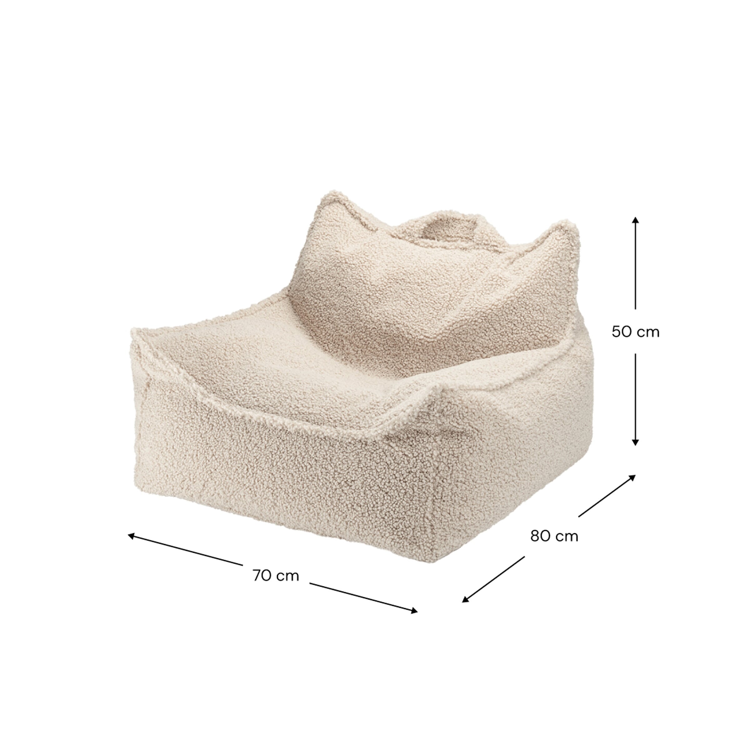 Wigiwama Sitzsack Teddystoff