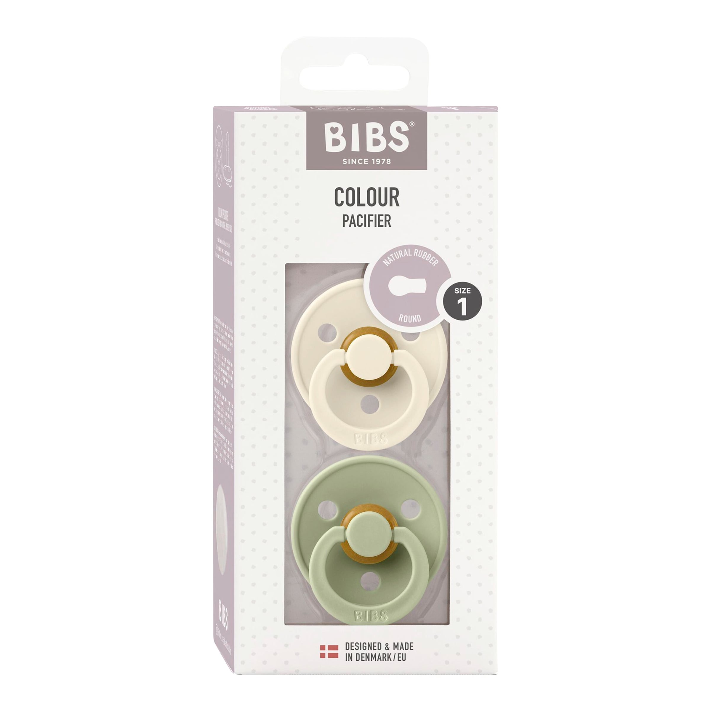 Bibs 2er-Pack Colour Schnuller Latex, 0-6M
