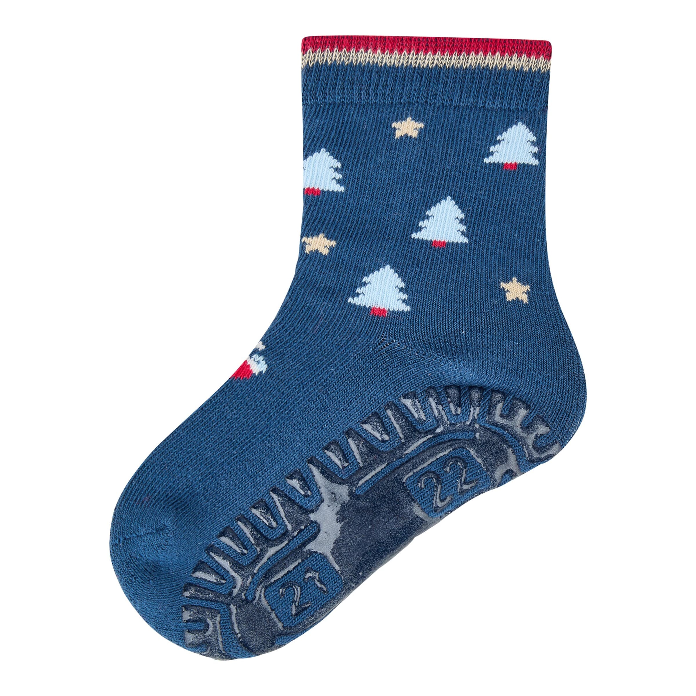 Sterntaler ABS-Socken Fliesen Flitzer Weihnachtsmann