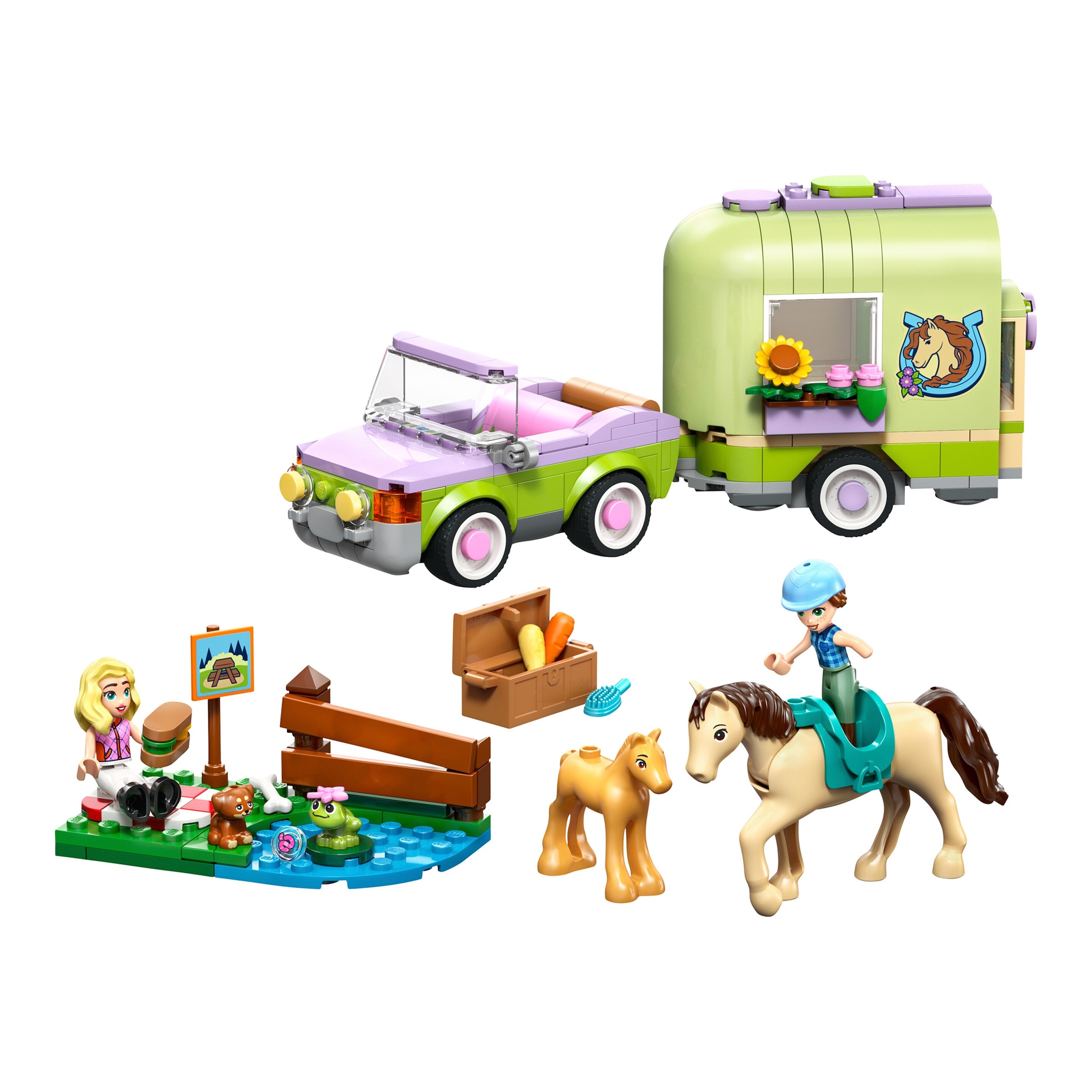 Lego® Friends 42695 Pferd und Fohlen mit Pferdeanhänger