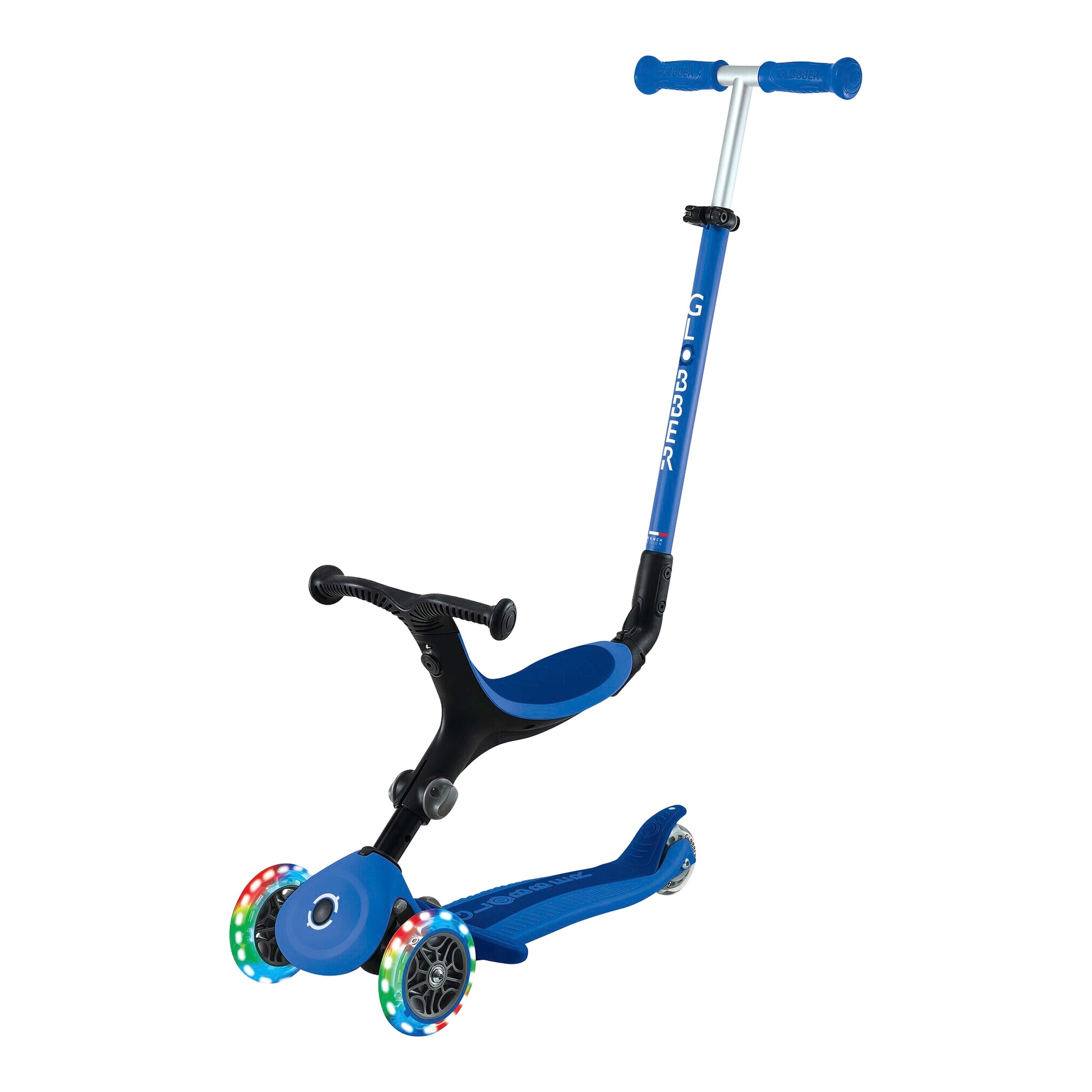 Globber Scooter 3in1 Go-Up active mit Leuchtrollen