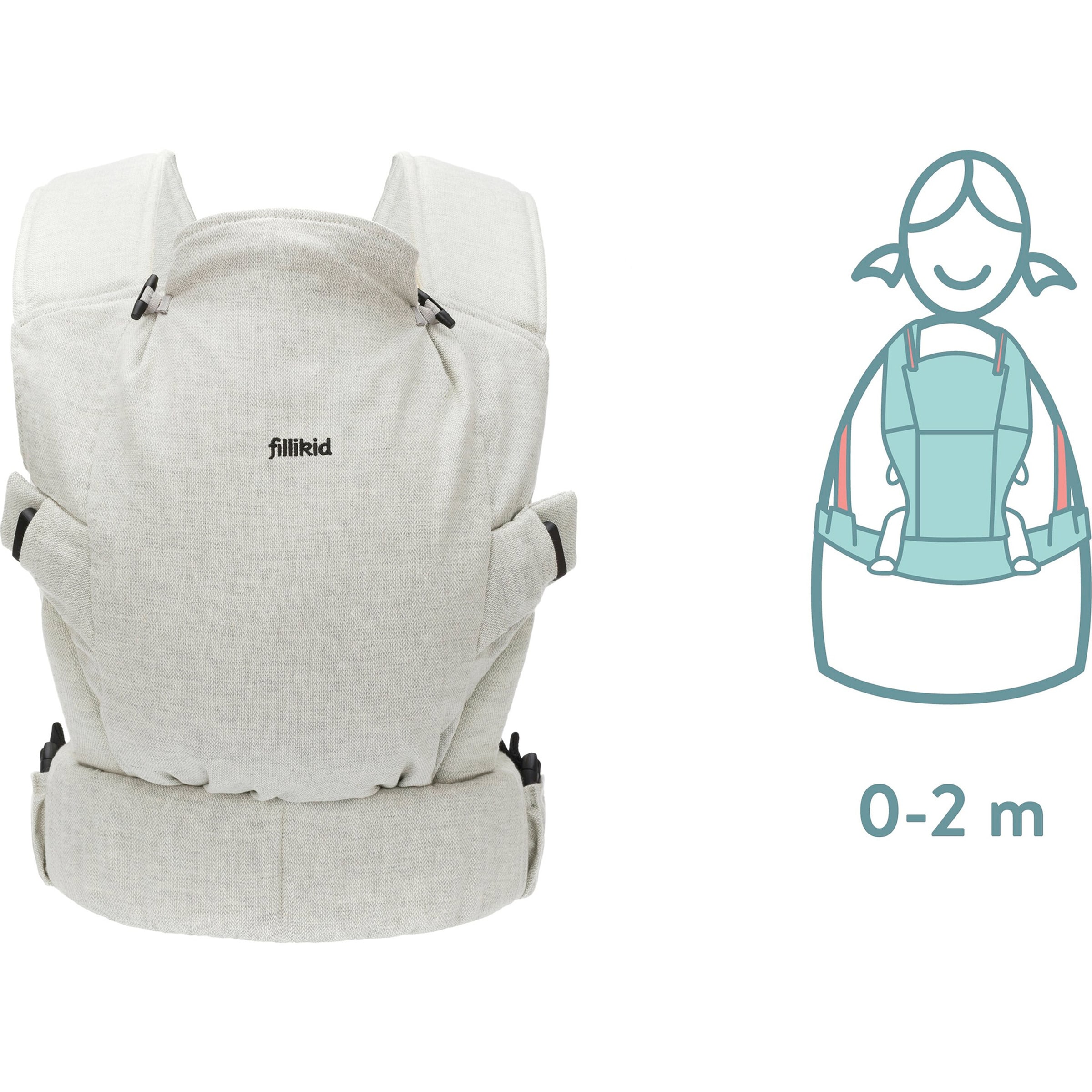 Fillikid Babytrage Natural, 2 Tragepositionen