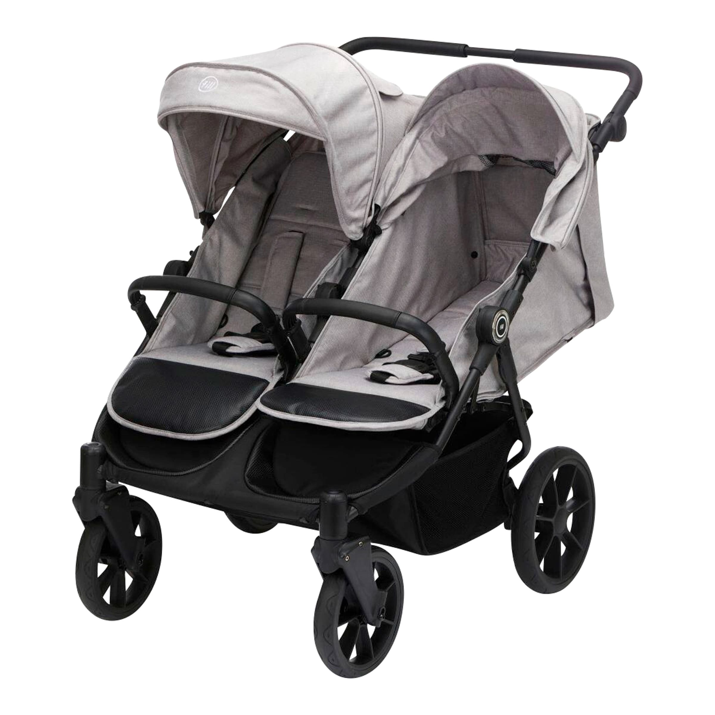 Fillikid Kinderwagen Zwillingswagen Duette grau