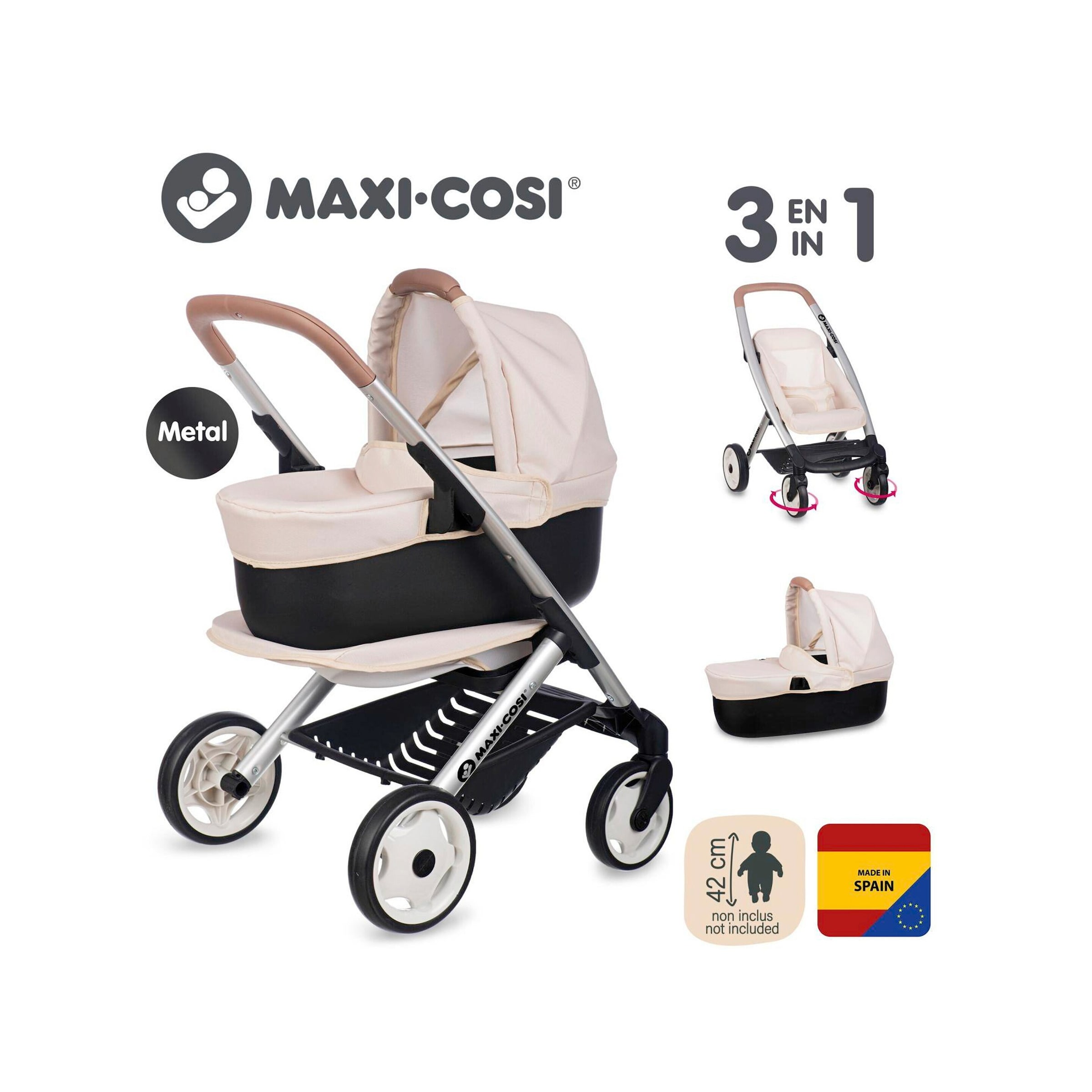 Smoby Puppenwagen 3in1 Maxi-Cosi