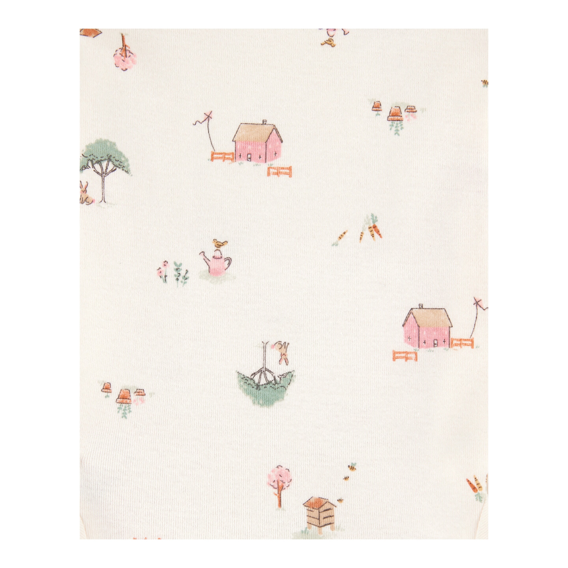 Carter's 4er-Pack Bodys langarm Farm Blumen Ajour Ringel