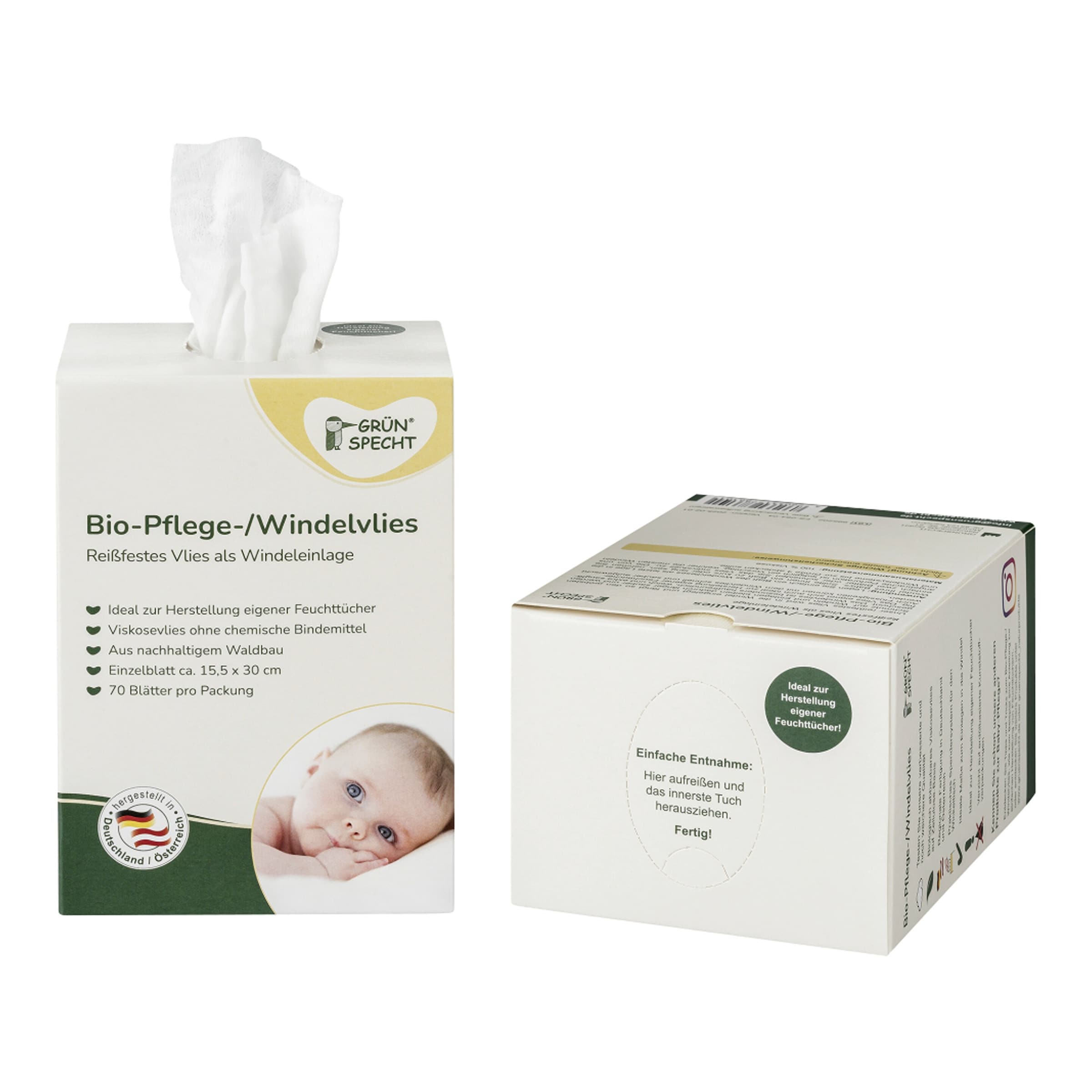 Grünspecht Bio-Pflege/Windelvlies 70Blatt