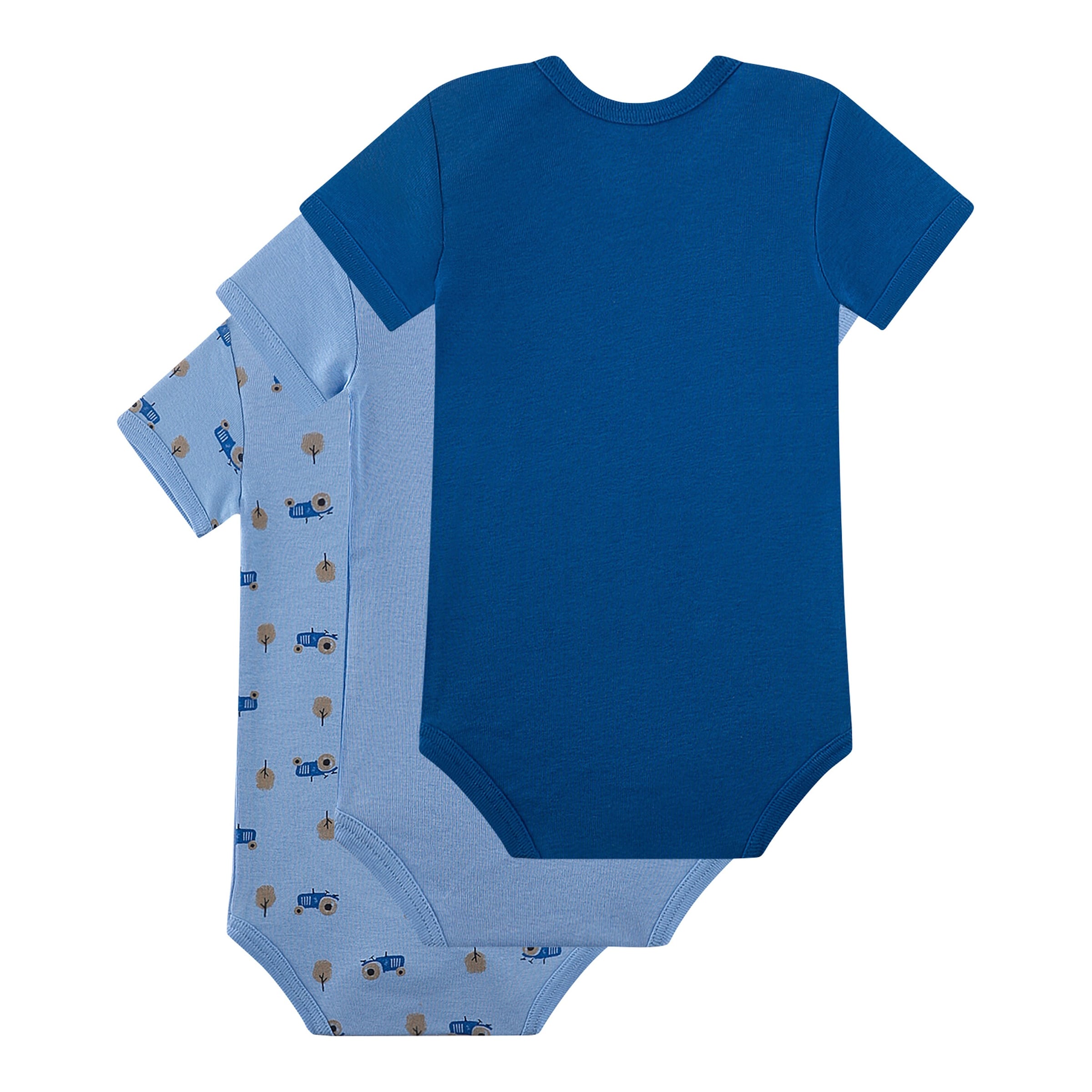 Sanetta 3er-Pack Bodys kurzarm Traktor